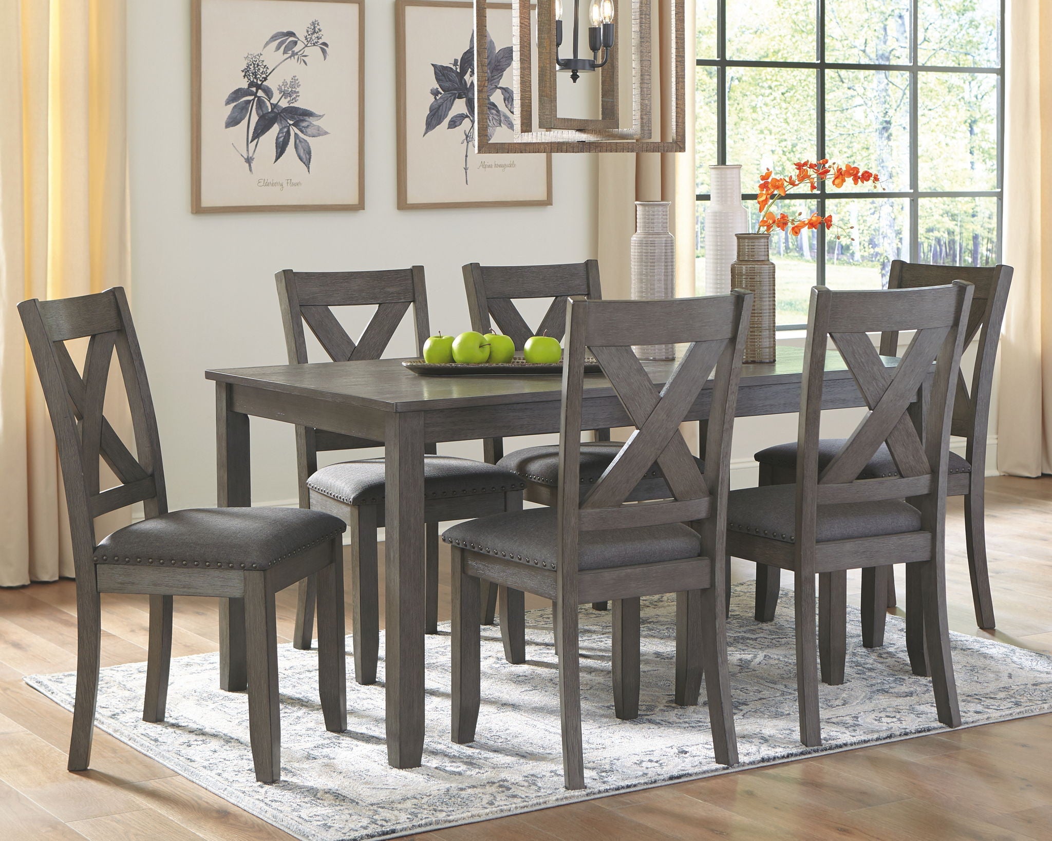 Caitbrook - Gray - RECT DRM Table Set (Set of 7) - Urban Living Furniture (Los Angeles, CA)