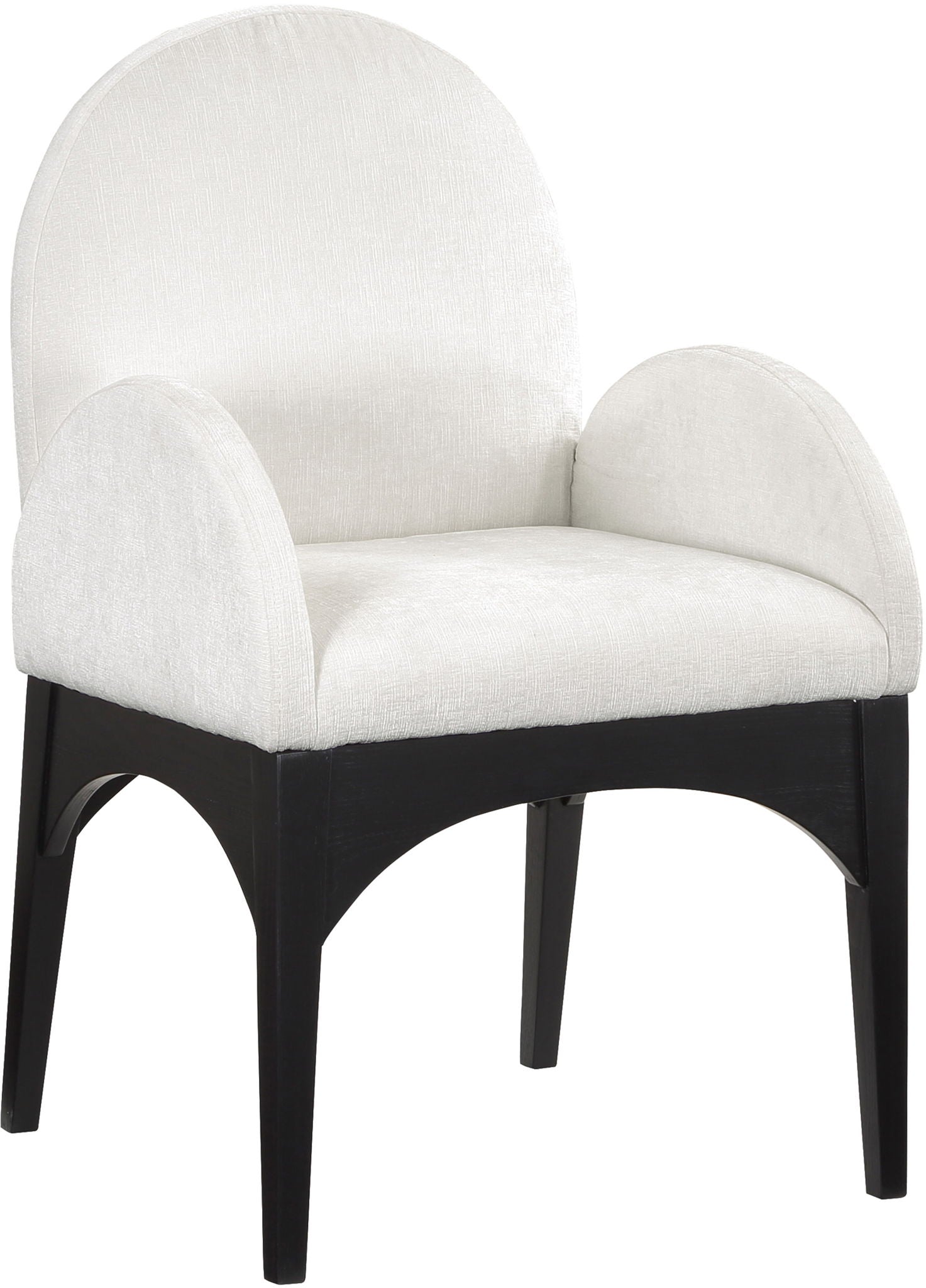 Waldorf - Chenille Dining Arm Chair With Black Legs - Urban Living Furniture (Los Angeles, CA)