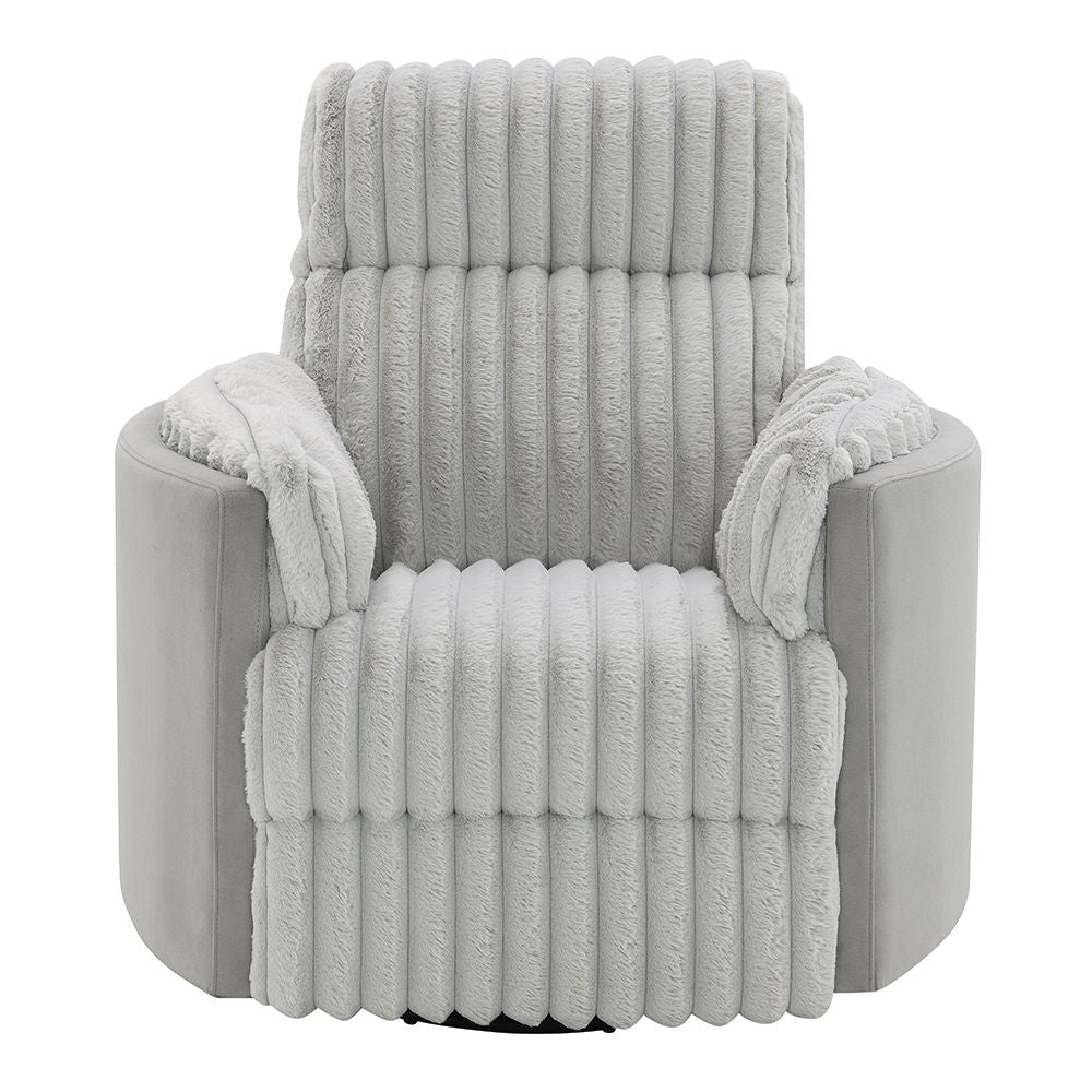 Emee - Glider Recliner With Swivel - Gray Corduroy - Urban Living Furniture (Los Angeles, CA)
