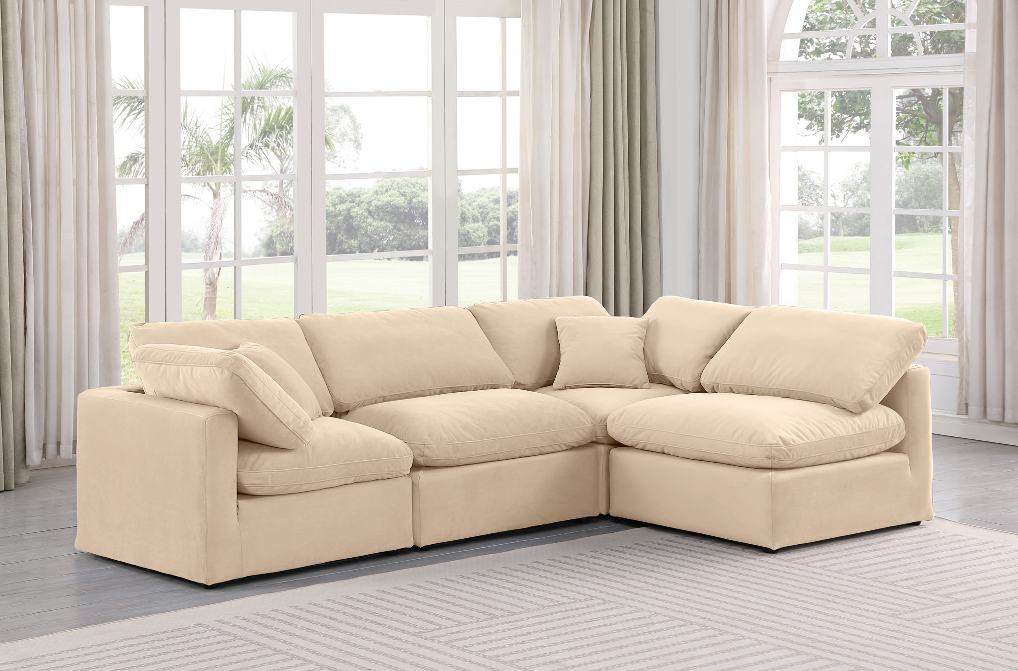 Indulge - Velvet 4 Piece Modular Sectional - Urban Living Furniture (Los Angeles, CA)