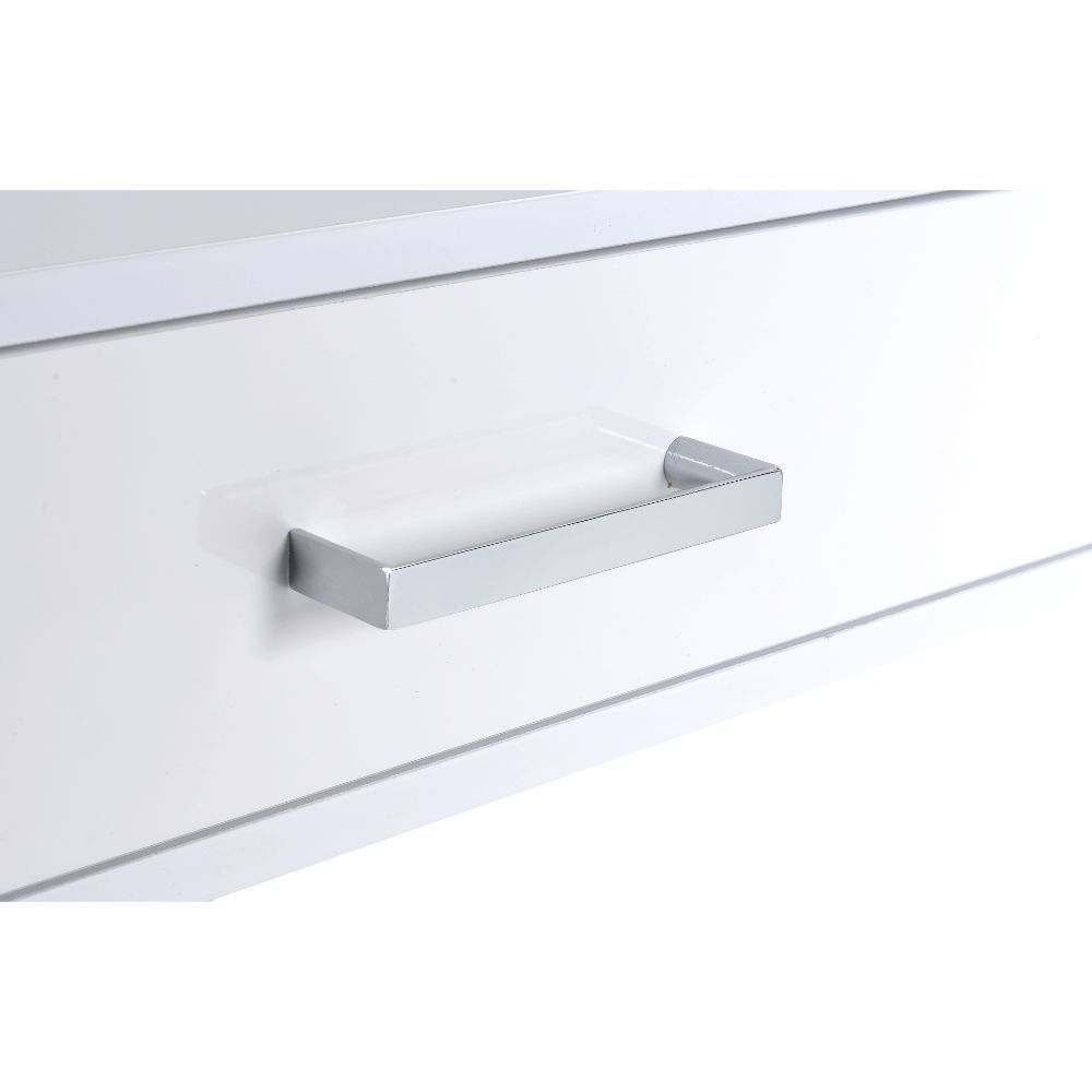Coleen - Writing Desk (Same Ac00901) - White High Gloss & Chrome - Urban Living Furniture (Los Angeles, CA)