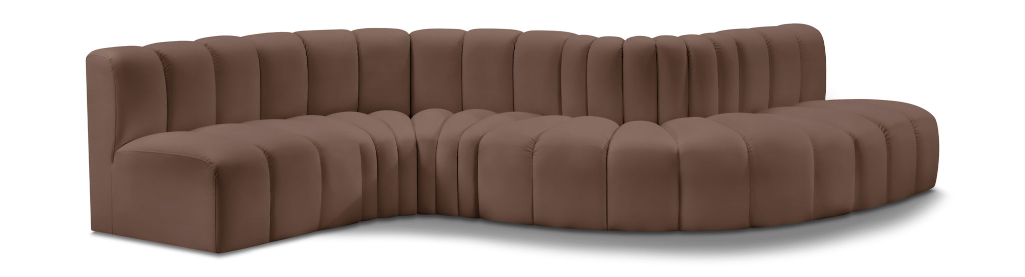 Arc - Faux Leather 6 Piece Curved Modular Sofa - Urban Living Furniture (Los Angeles, CA)
