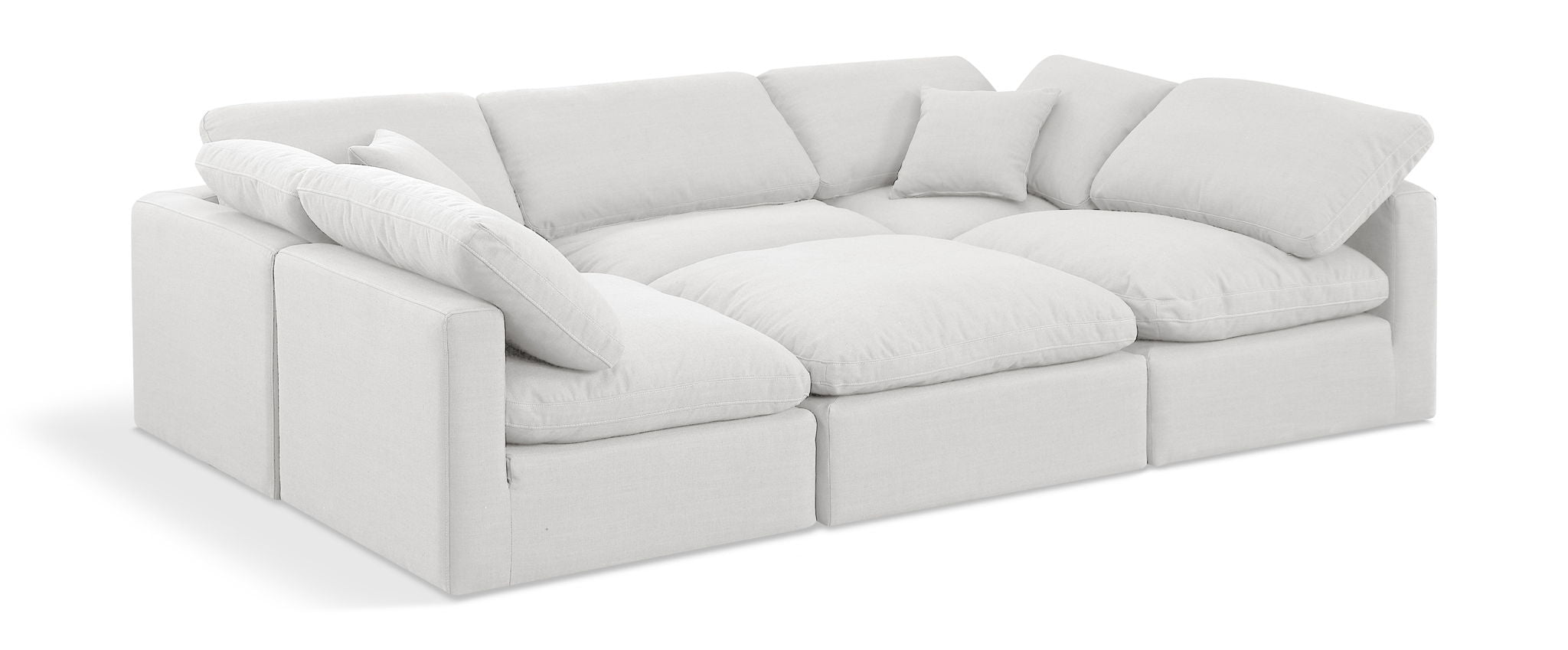Indulge - Linen 6 Piece Modular Sectional - White - Urban Living Furniture (Los Angeles, CA)