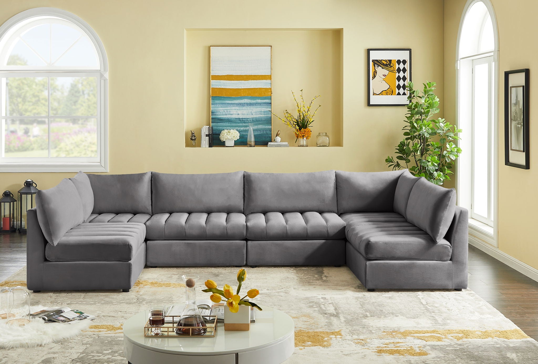 Jacob - Modular U-Shaped Sectional 6 Piece - Urban Living Furniture (Los Angeles, CA)
