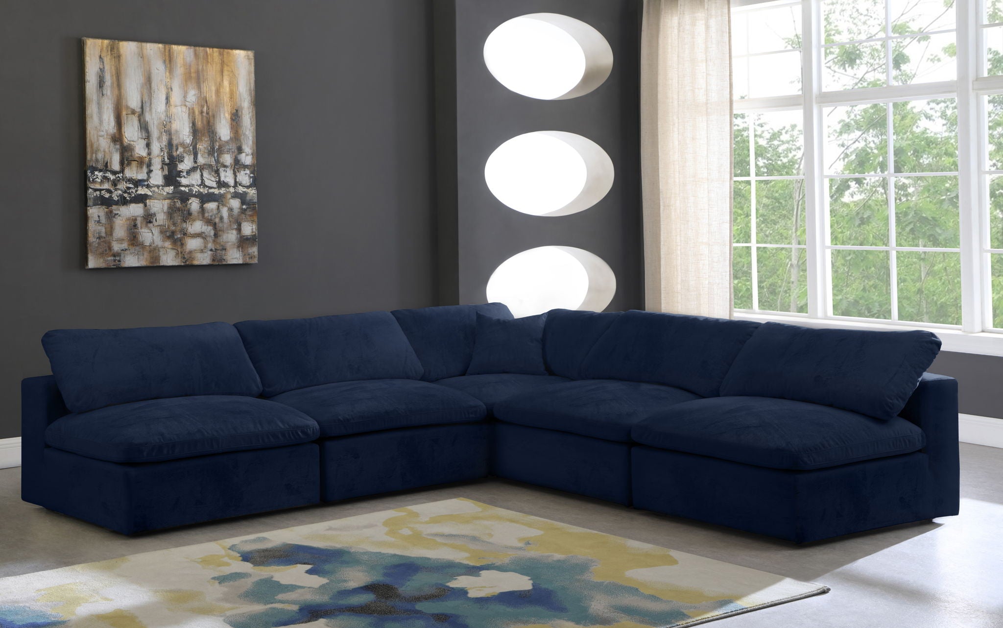 Cozy - 5 Piece Modular Corner Armless Sectional - Urban Living Furniture (Los Angeles, CA)
