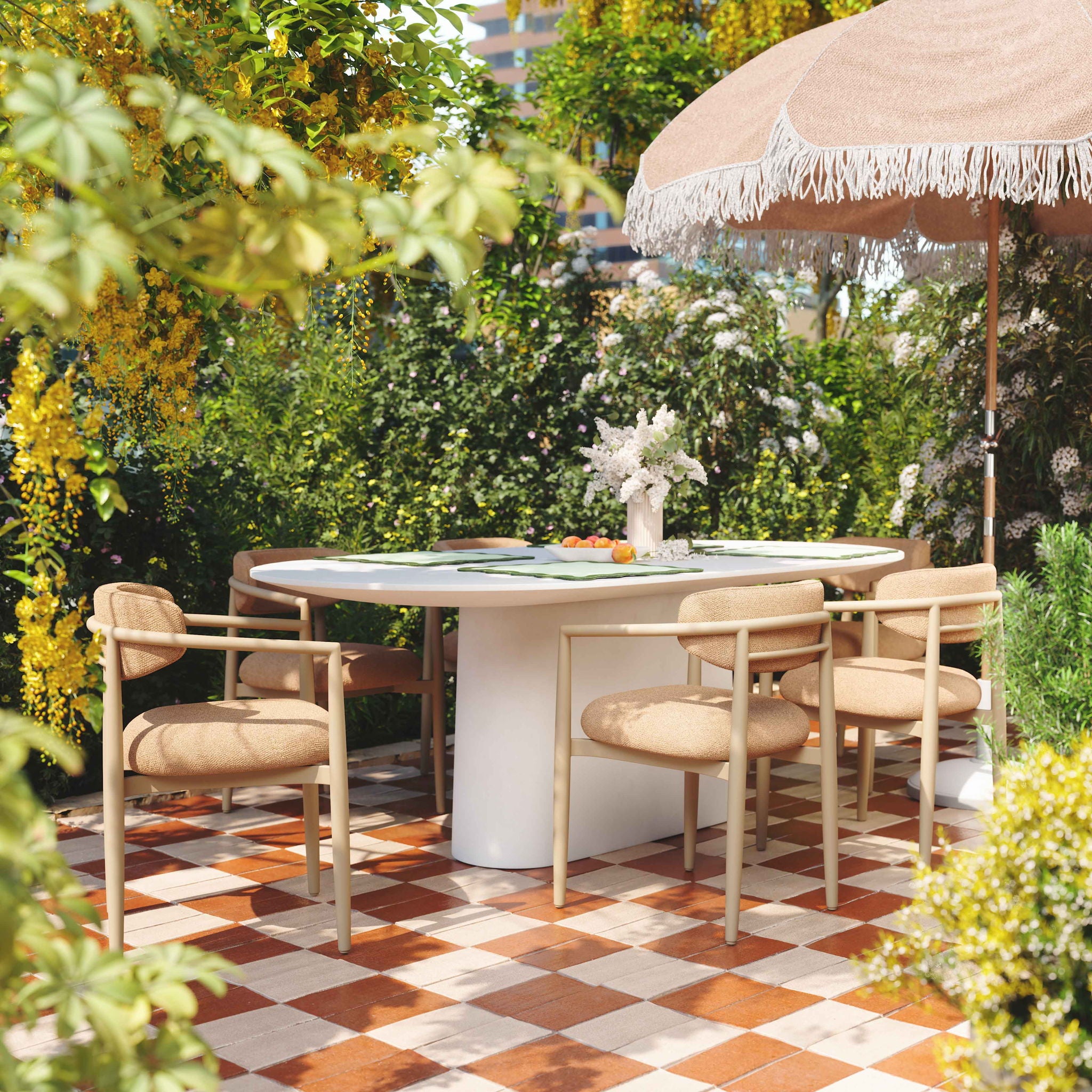 Nara - Indoor / Outdoor Concrete Dining Table - Pure White - Urban Living Furniture (Los Angeles, CA)