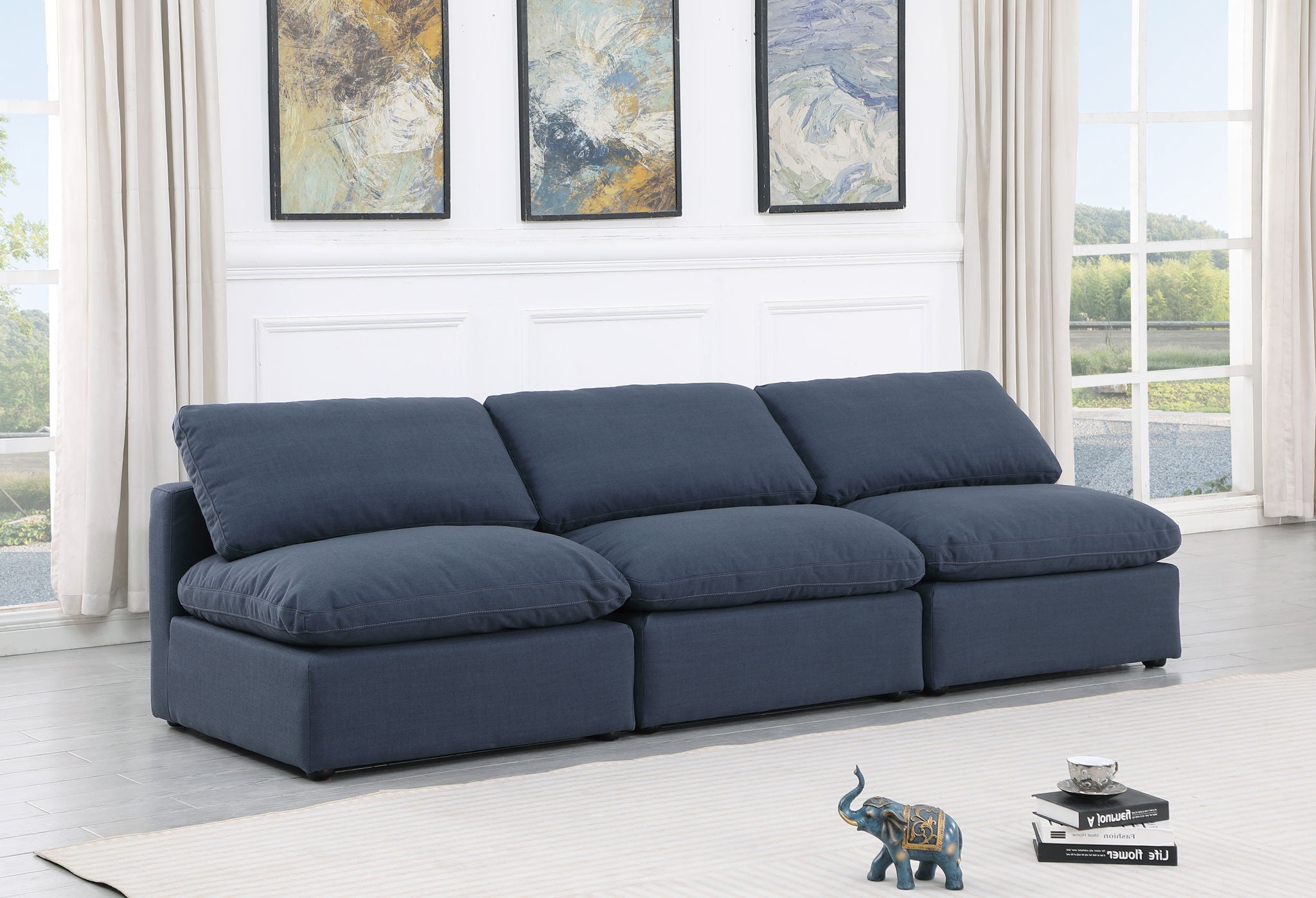 Indulge - Linen 3 Seat Modular Armless Sofa - Urban Living Furniture (Los Angeles, CA)