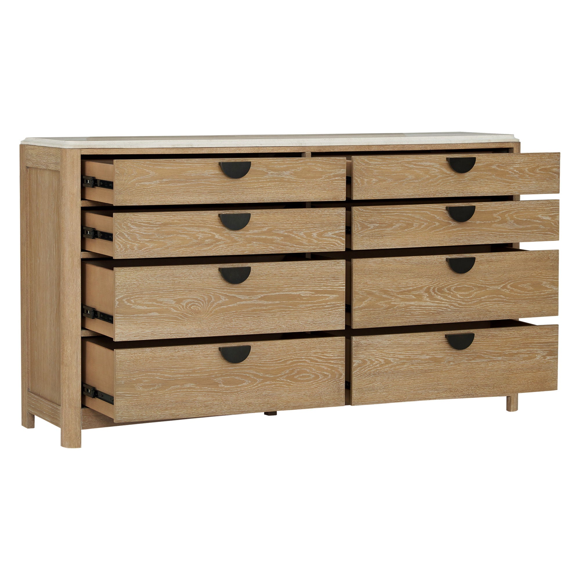 Escape - Bedroom 8 Drawer Dresser And Mirror - Glazed Natural Oak - Urban Living Furniture (Los Angeles, CA)