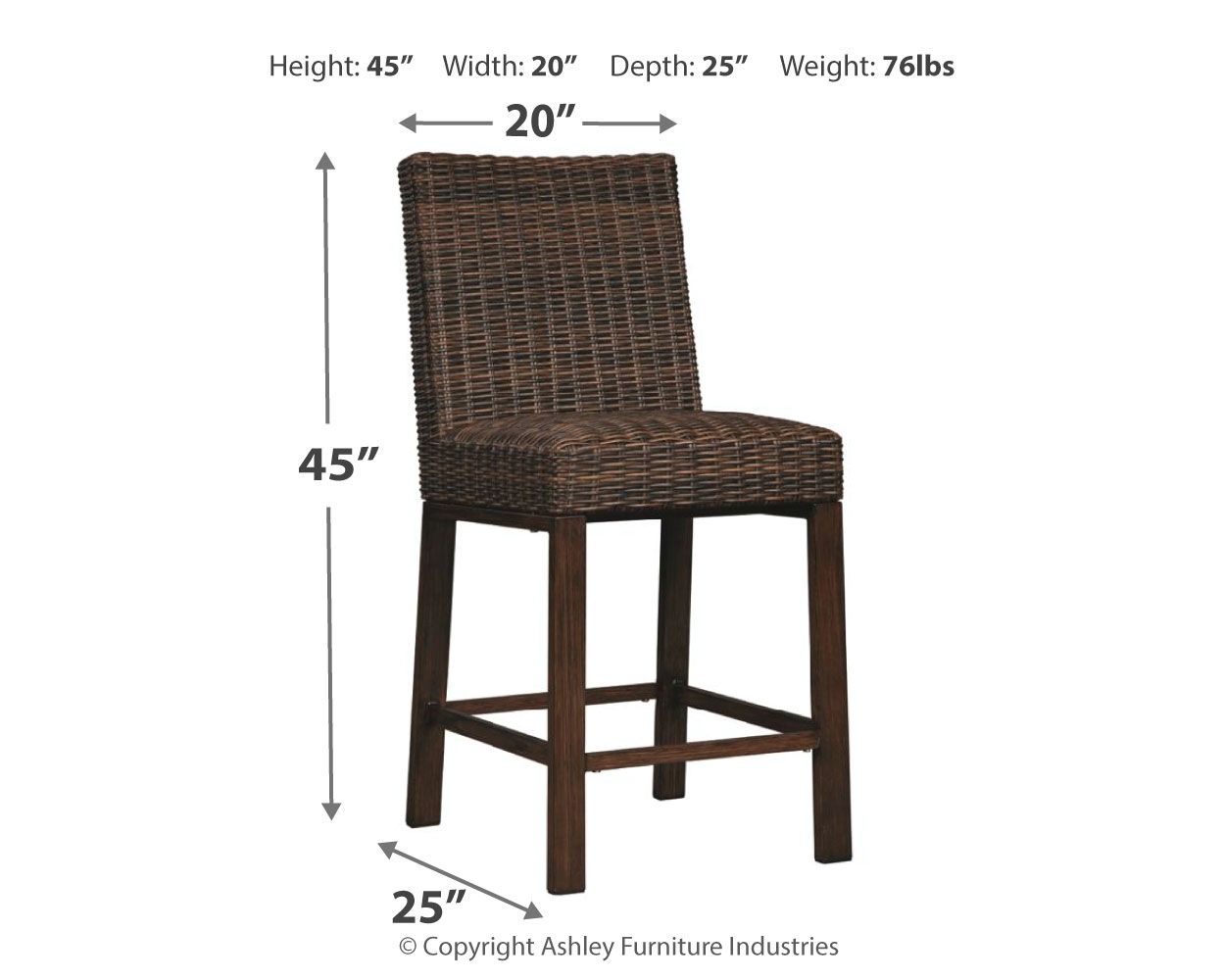 Paradise Trail - Medium Brown - Barstool (Set of 2) - Urban Living Furniture (Los Angeles, CA)