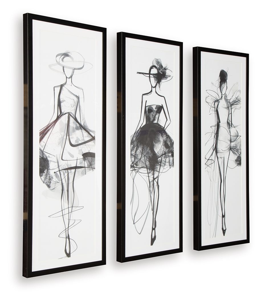 Mckerrick - Black / White - Wall Art Set (Set of 3) - Urban Living Furniture (Los Angeles, CA)
