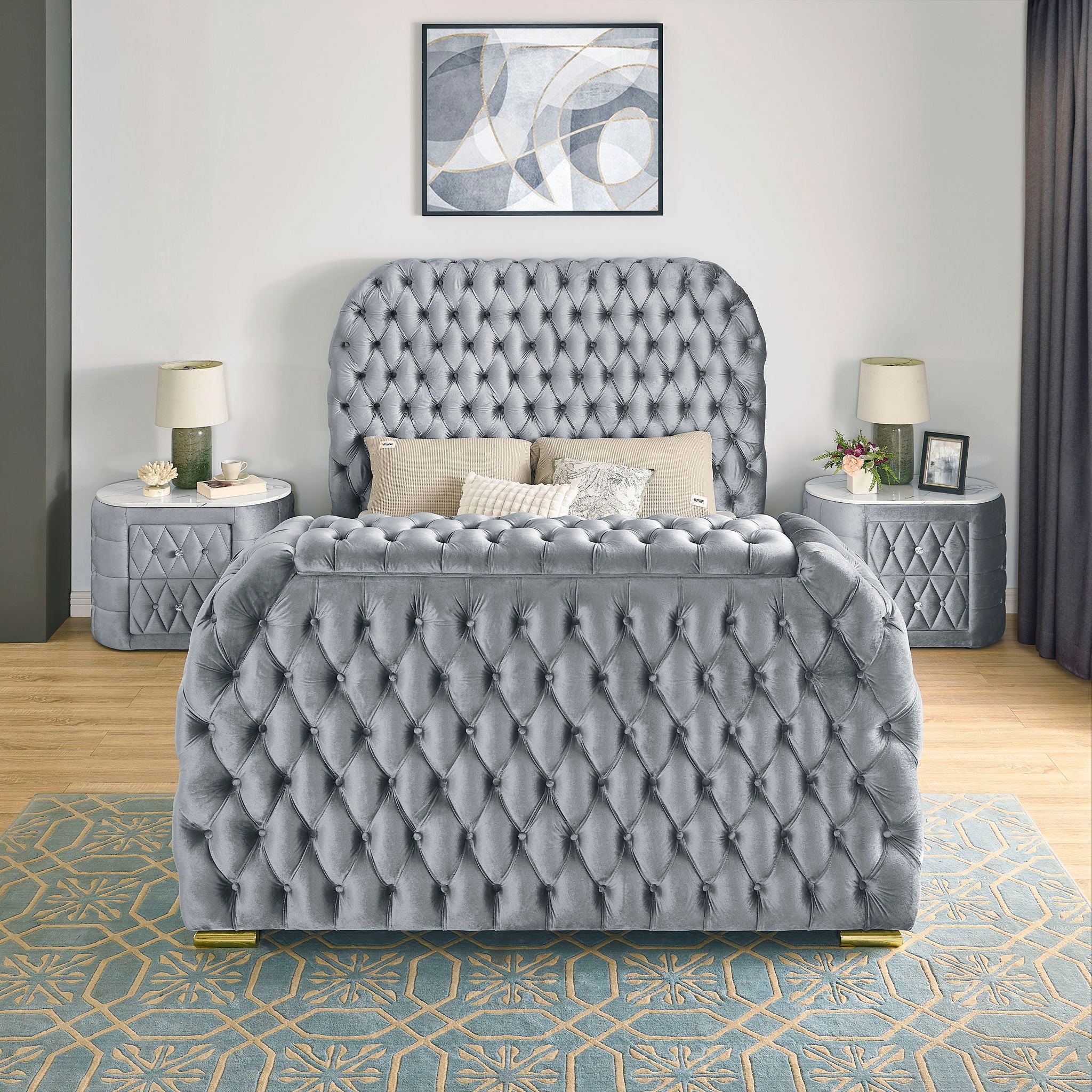 Natalia - Upholstered Bed With Decking Board Set - Urban Living Furniture (Los Angeles, CA)