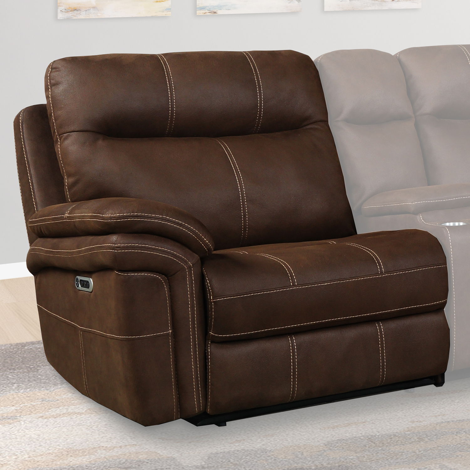 Mason - Power Left Arm Facing Recliner - Dark Kahlua - Urban Living Furniture (Los Angeles, CA)