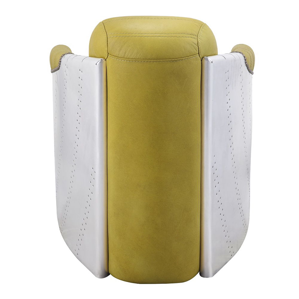 Brancaster - Accent Chair - Yellow Top Grain Leather & Aluminum - Urban Living Furniture (Los Angeles, CA)