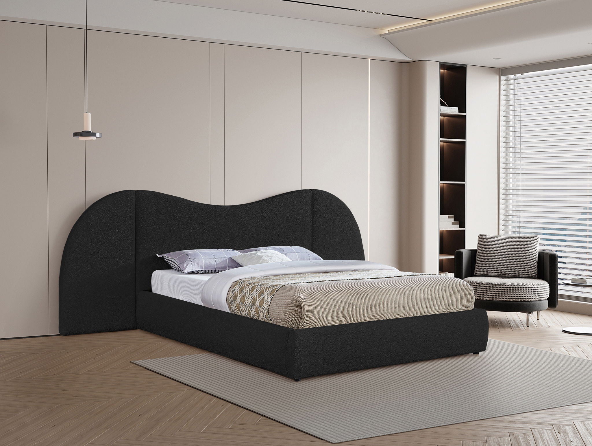 Everest - Boucle Fabric Bed - Urban Living Furniture (Los Angeles, CA)