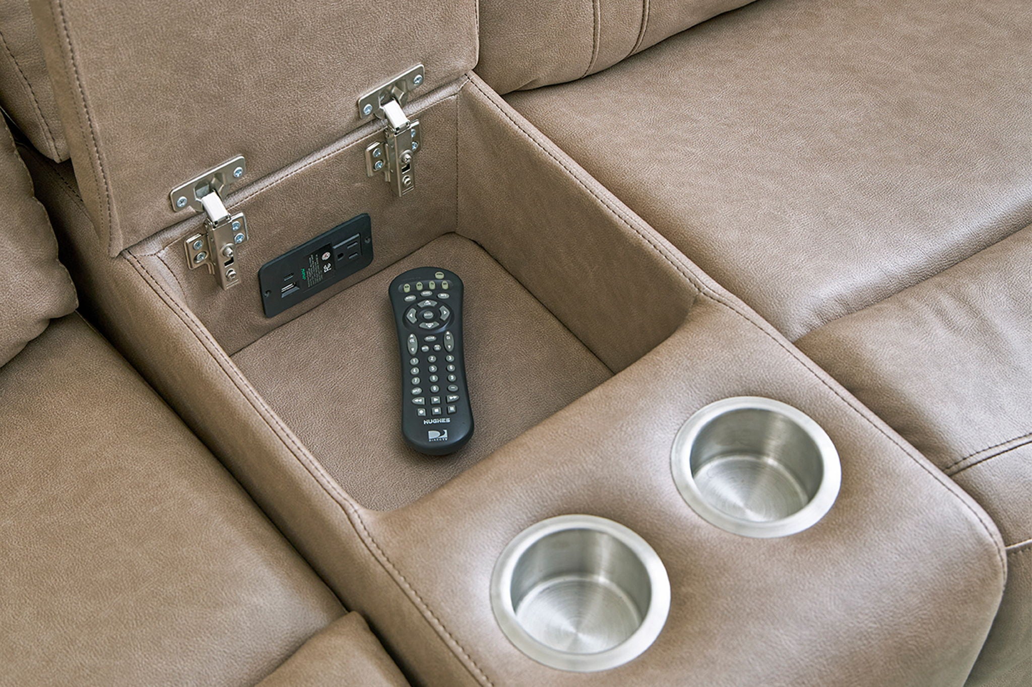 Theon - Modular Manual Reclining Sectional And Entertainment Console