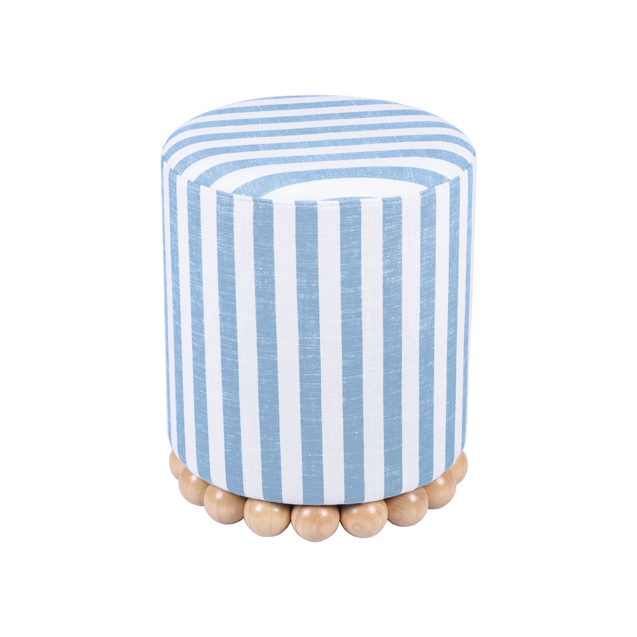 Dex - Striped Linen Ottoman