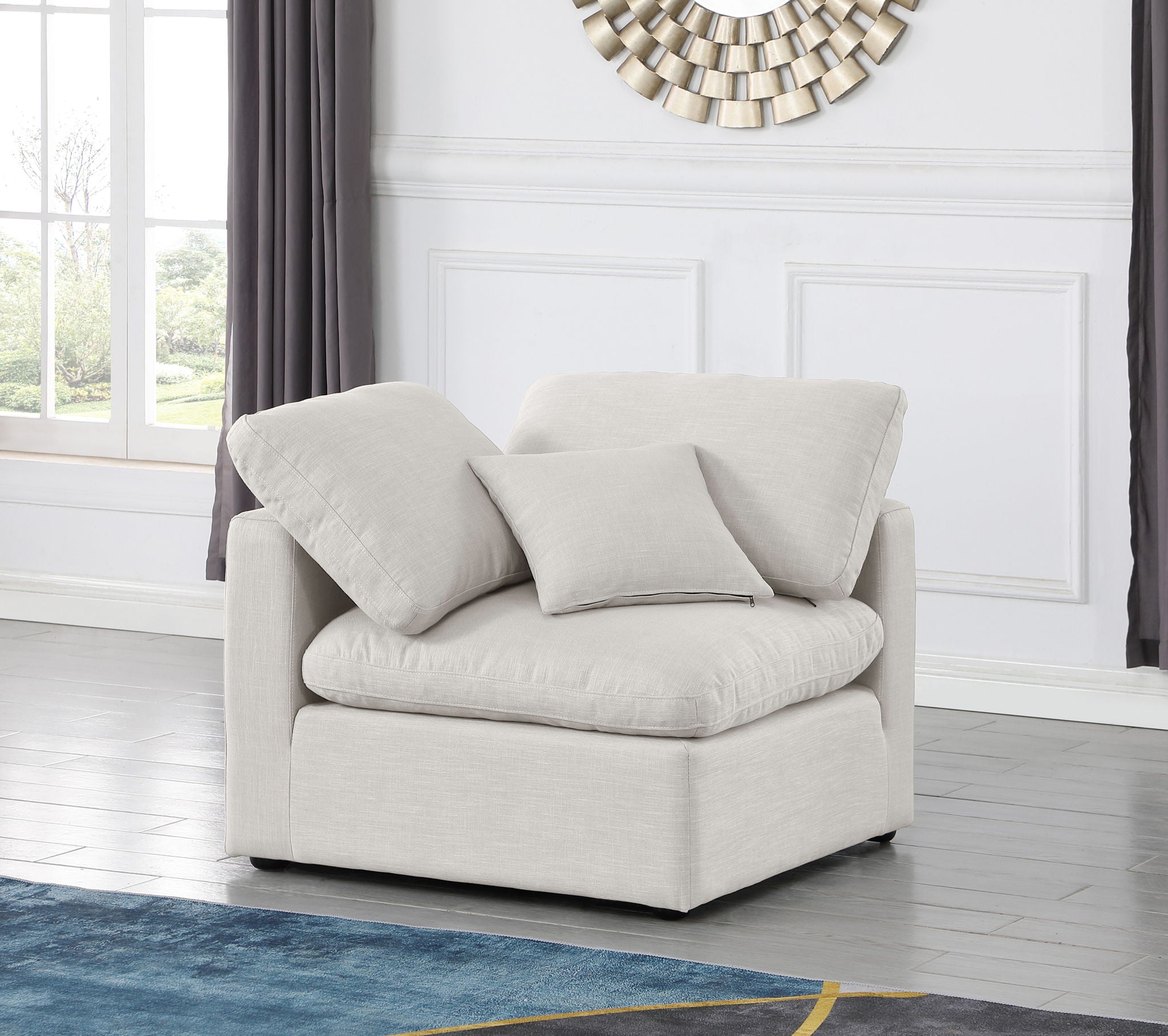 Indulge - Linen Corner Chair - Urban Living Furniture (Los Angeles, CA)