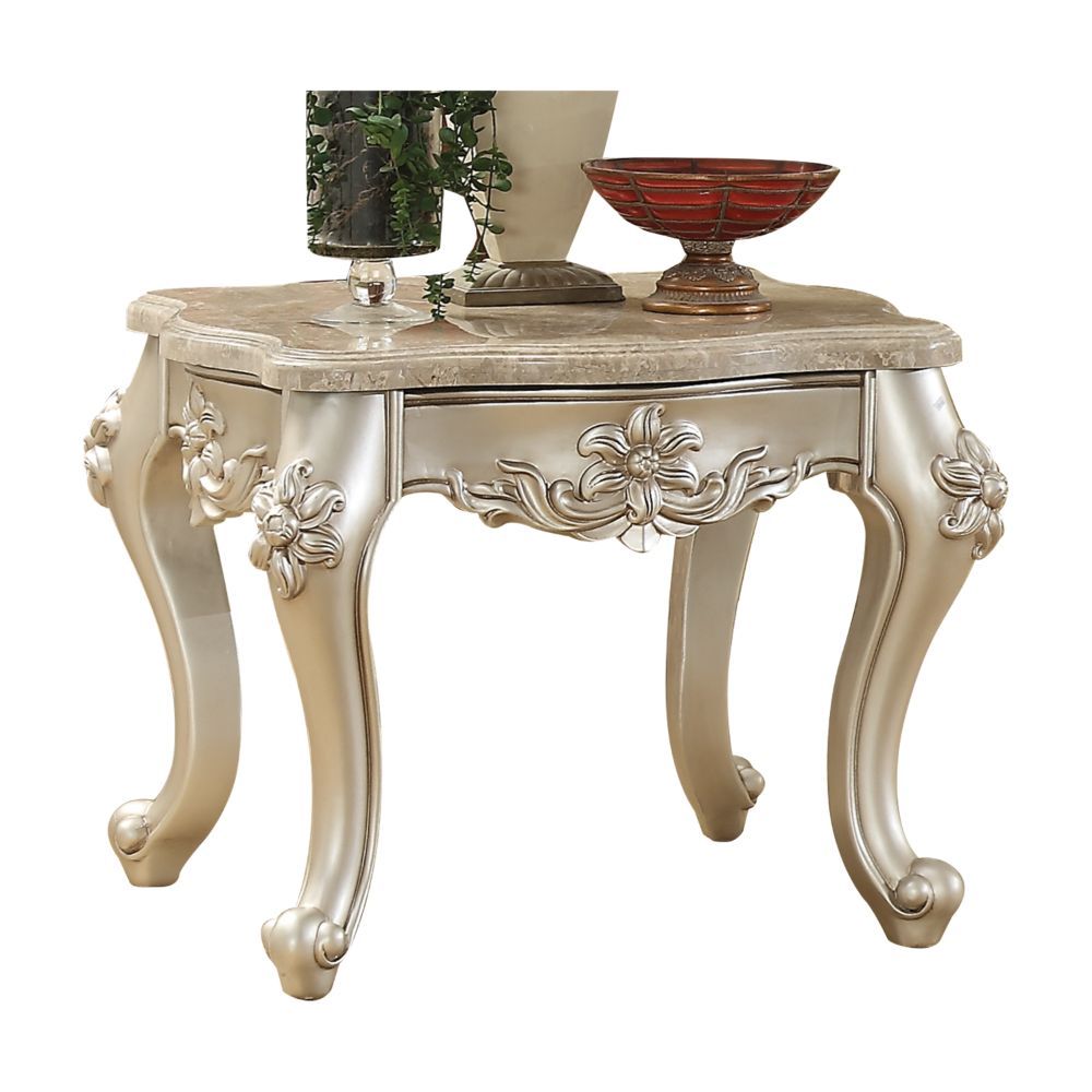 Bently - End Table - Marble Top & Champagne - Urban Living Furniture (Los Angeles, CA)