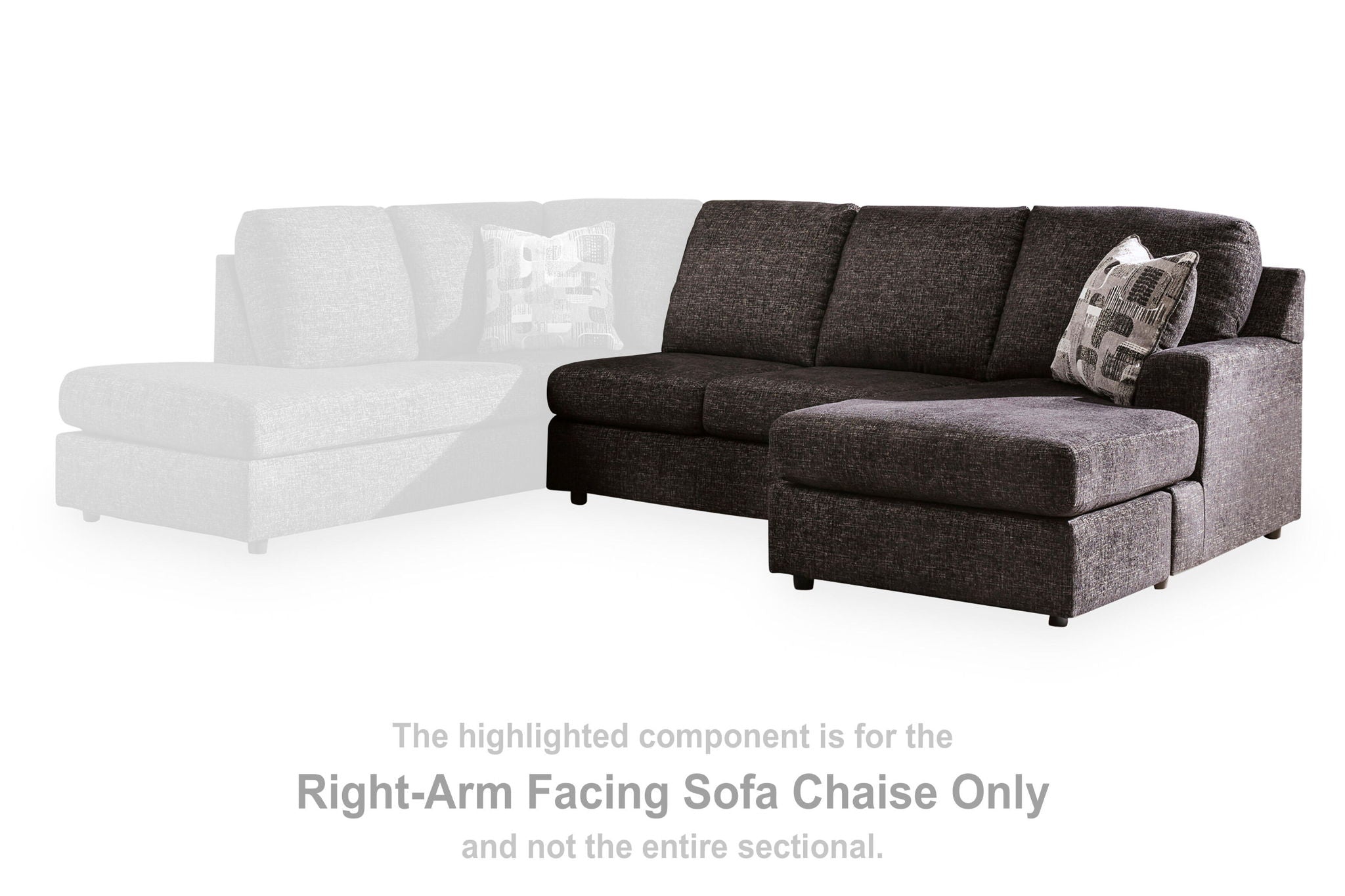 Lentiz - RAF Sofa Chaise - Onyx - Urban Living Furniture (Los Angeles, CA)