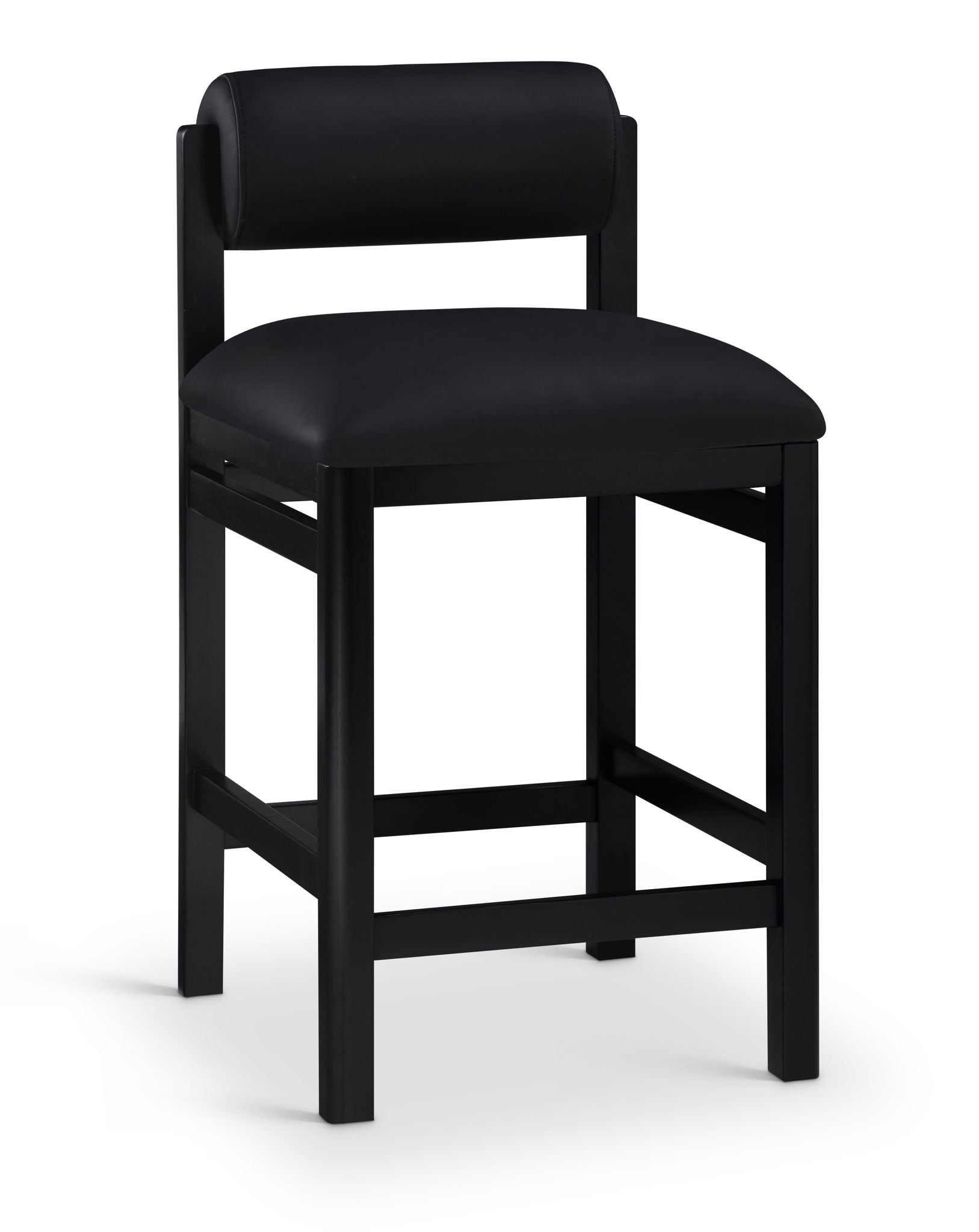 Roundhill - Faux Leather Counter Stool - Black Frame - Urban Living Furniture (Los Angeles, CA)