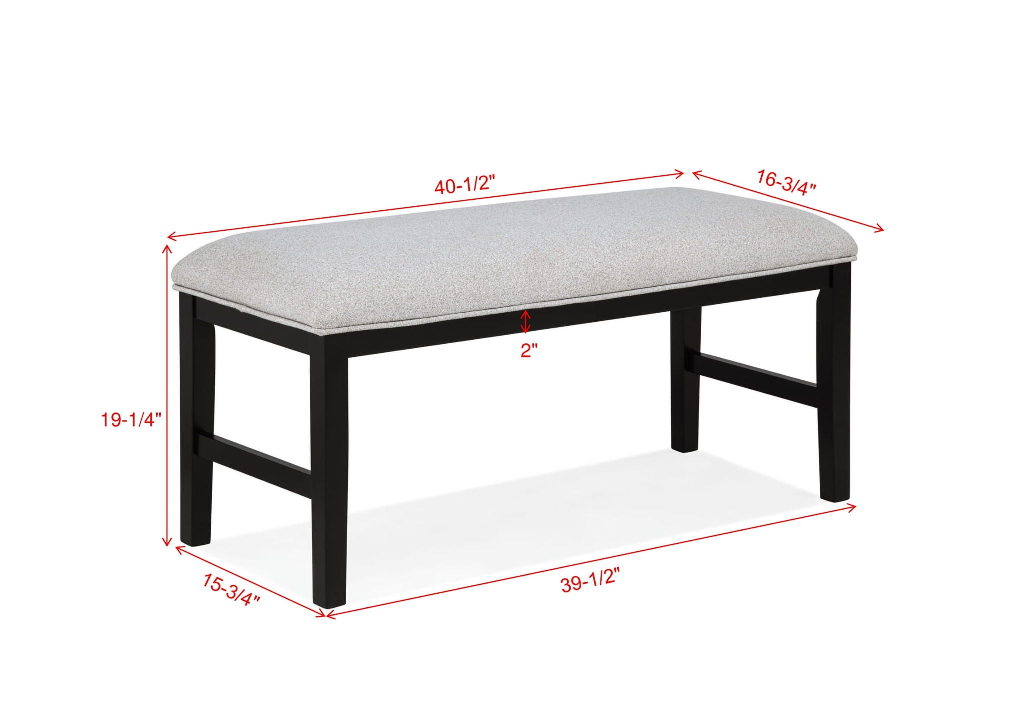 Sebastian - Bench - Black / Gray - Urban Living Furniture (Los Angeles, CA)