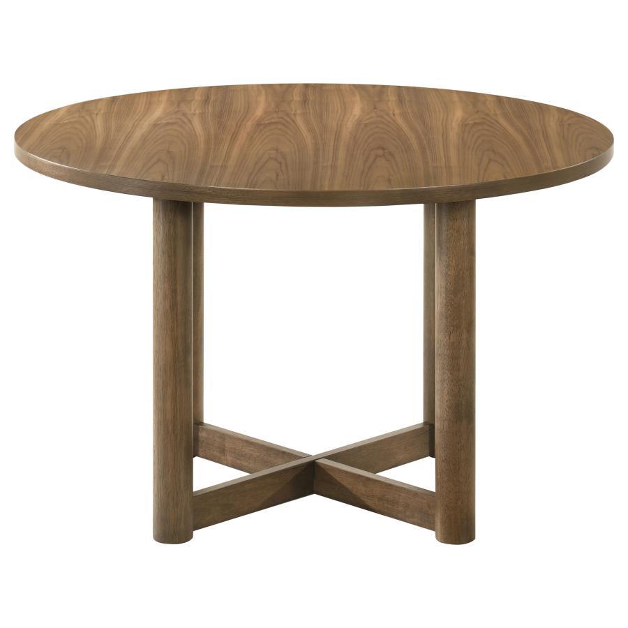 Crestmore - Round Wood Dining Table - Walnut - Urban Living Furniture (Los Angeles, CA)