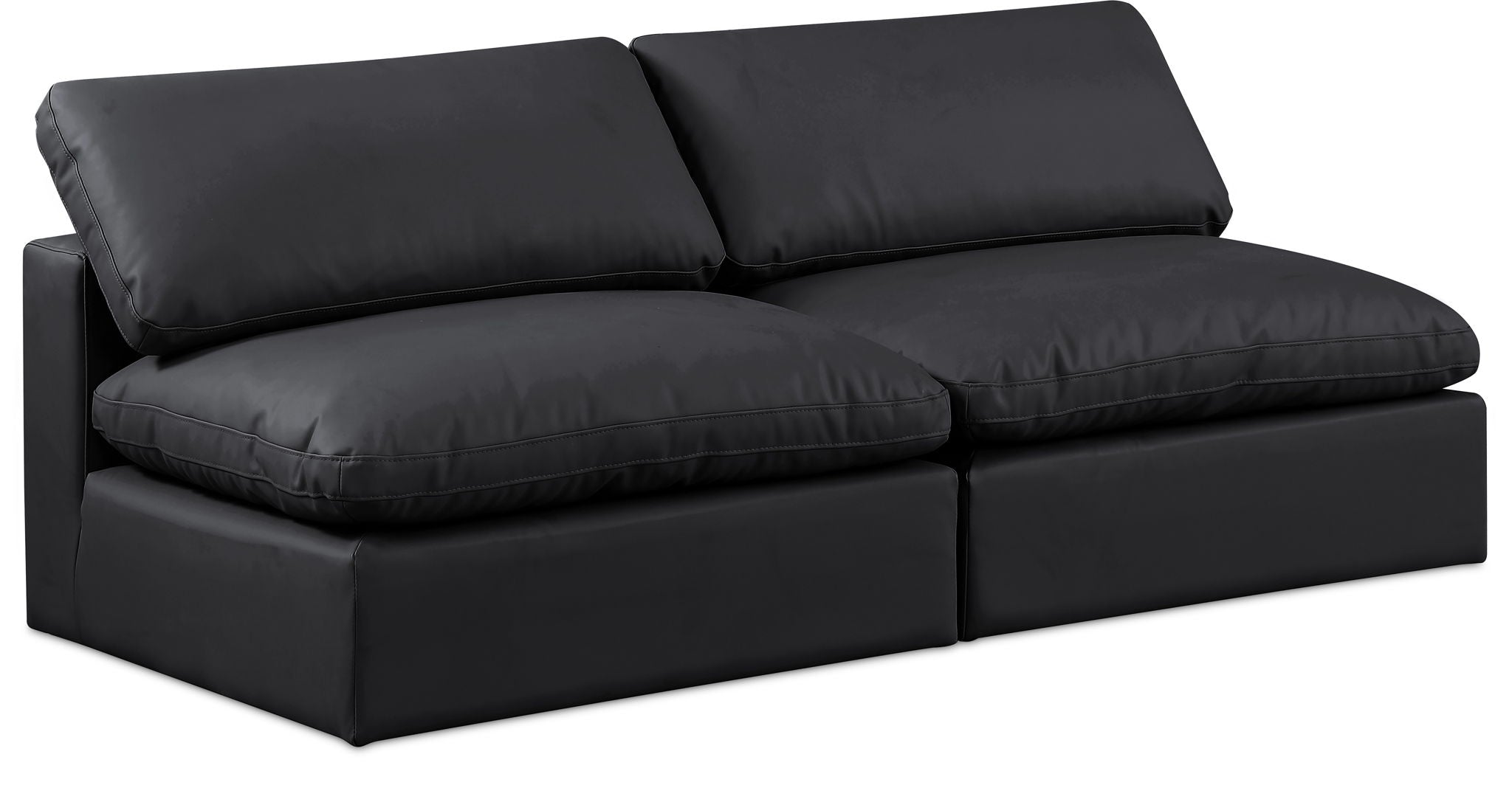 Comfy - Faux Leather Modular Armless Sofa 2 Seats - Urban Living Furniture (Los Angeles, CA)