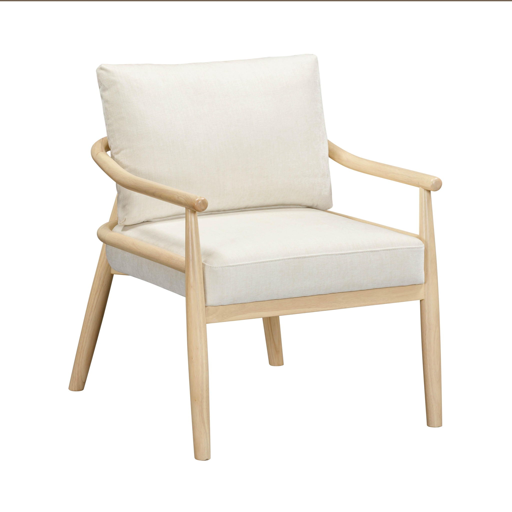 Dixie - Chenille Velvet Accent Chair - Cream - Urban Living Furniture (Los Angeles, CA)