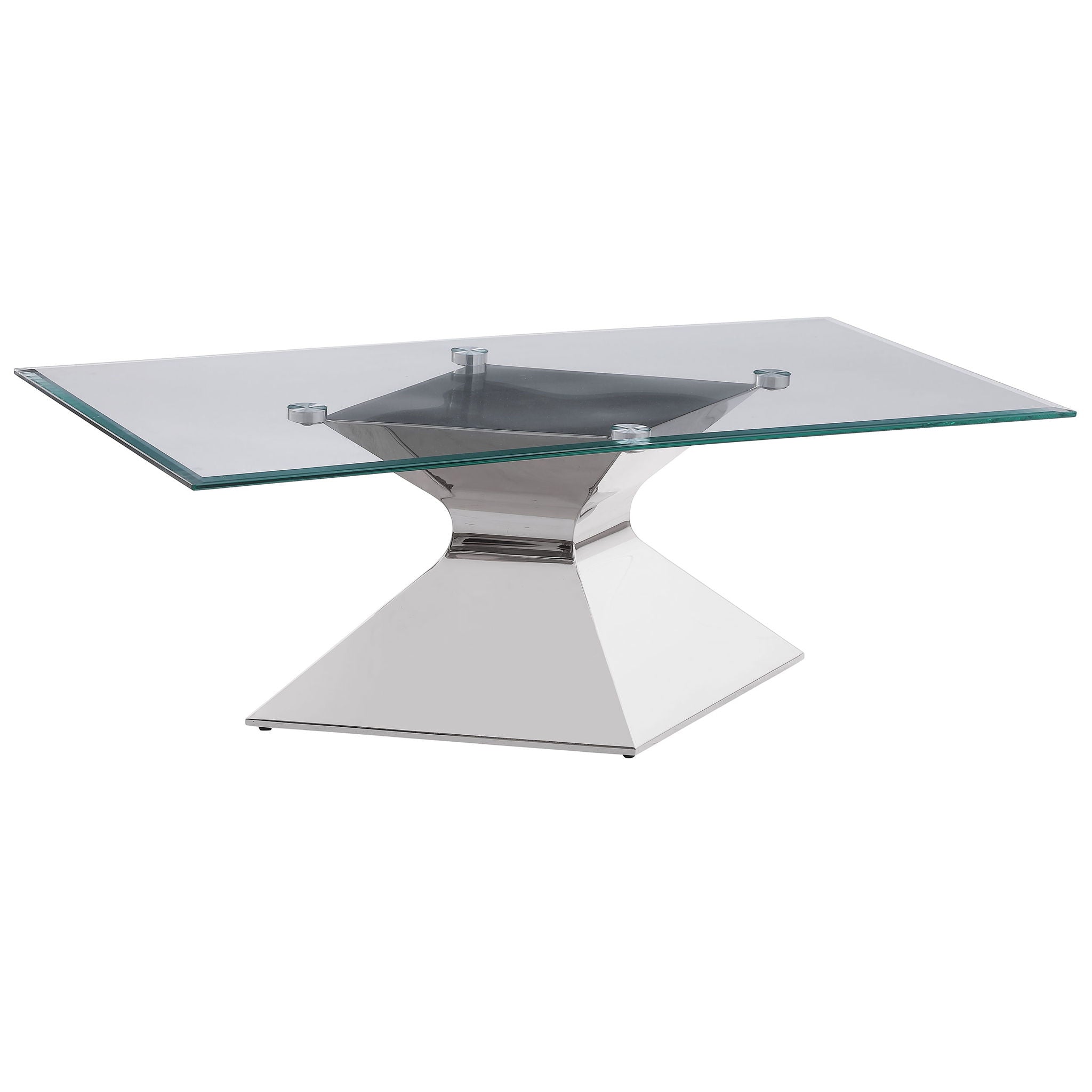 Jenny - Glass Top Coffee Table - Silver - Urban Living Furniture (Los Angeles, CA)