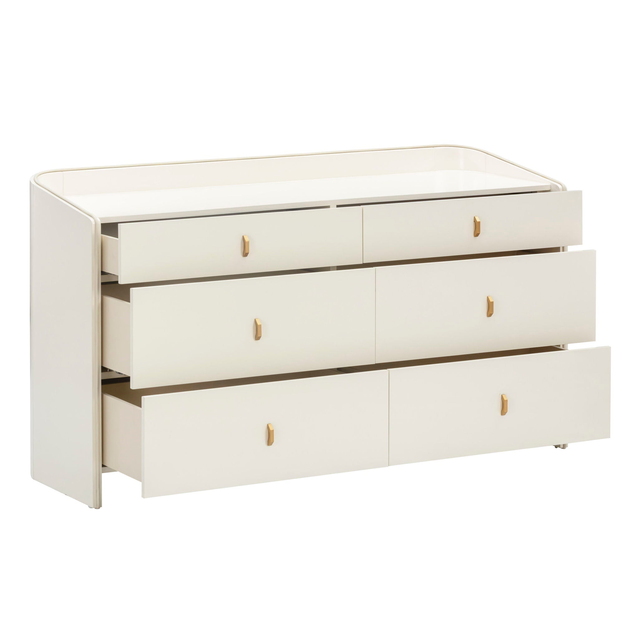 Collins - 6-Drawer Dresser - Cream