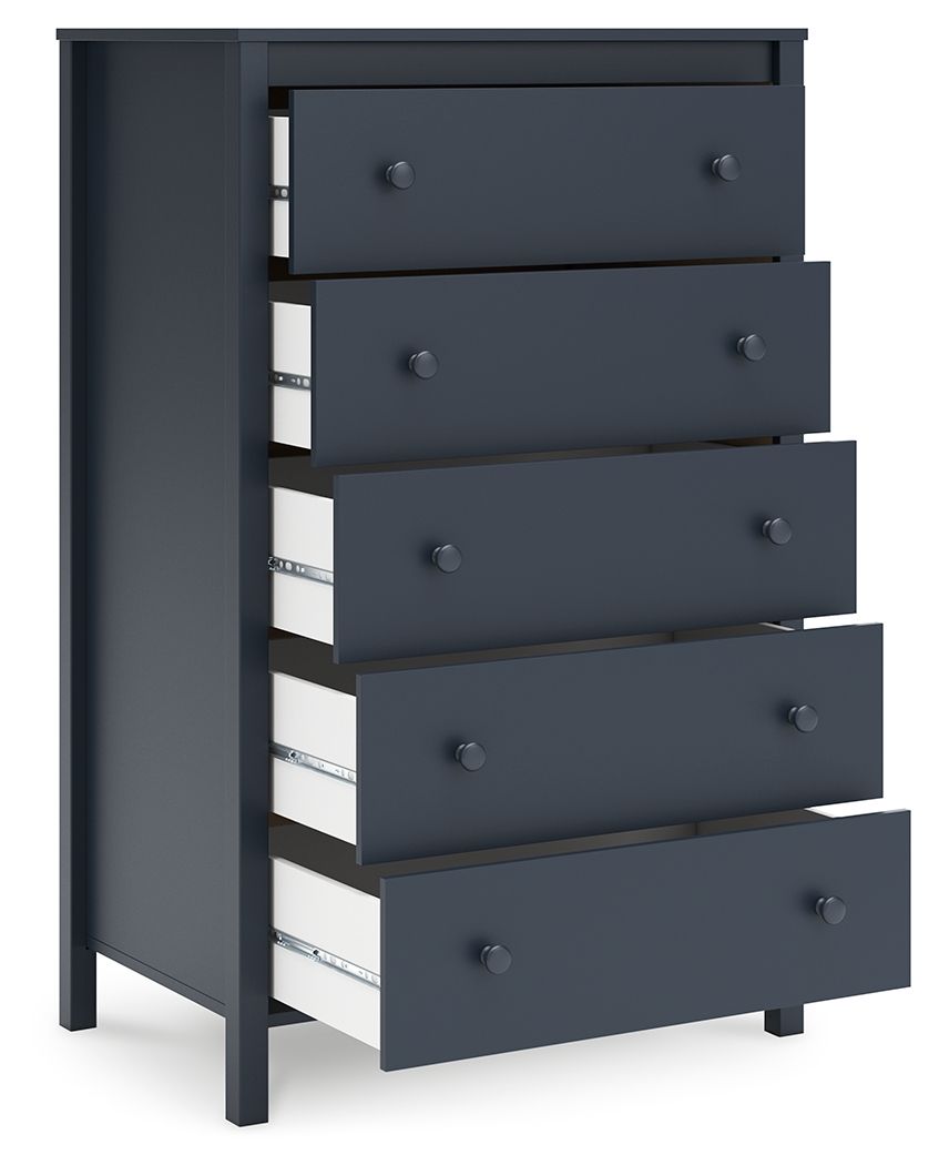 Simmenfort - Navy Blue - Five Drawer Chest - Urban Living Furniture (Los Angeles, CA)