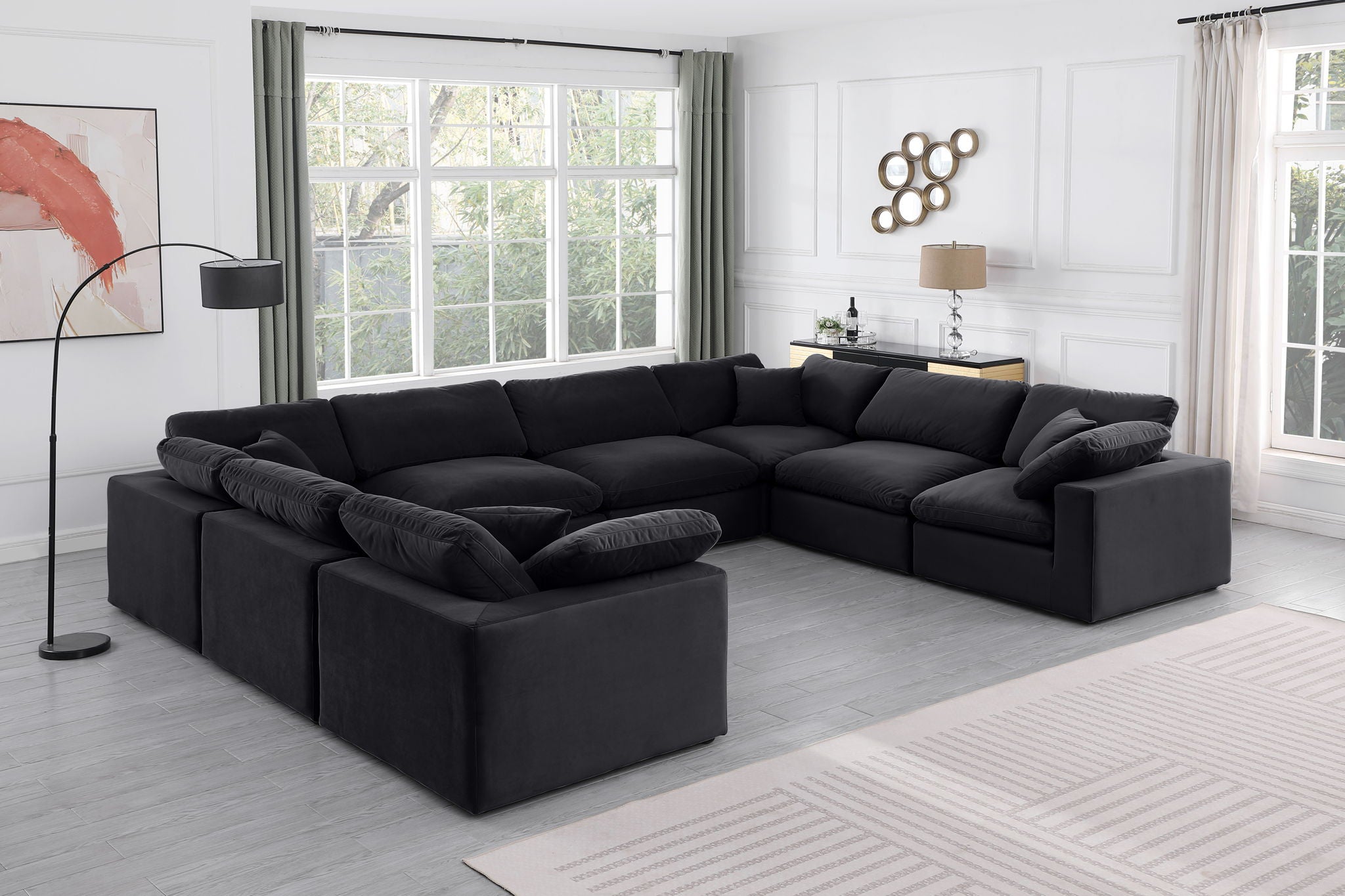 Comfy - 8 Piece Velvet Modular Sectional - Urban Living Furniture (Los Angeles, CA)