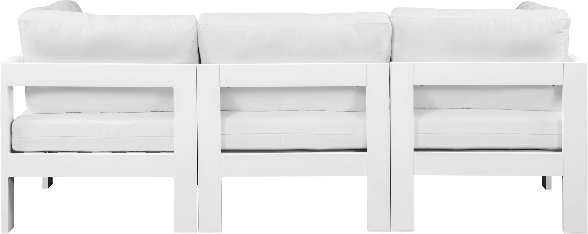Nizuc - Outdoor Patio 3 Seat Modular Sofa With White Frame - Urban Living Furniture (Los Angeles, CA)