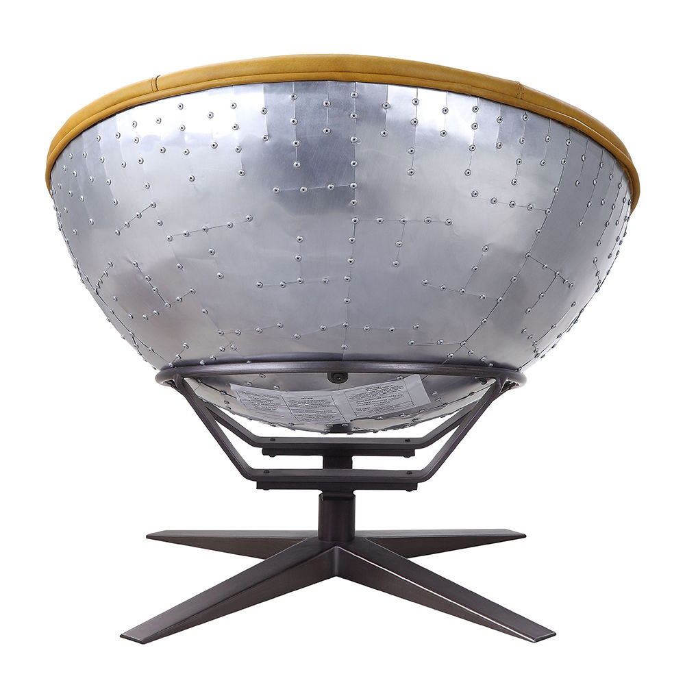 Brancaster - Accent Chair - Turmeric Top Grain Leather & Aluminum - Urban Living Furniture (Los Angeles, CA)