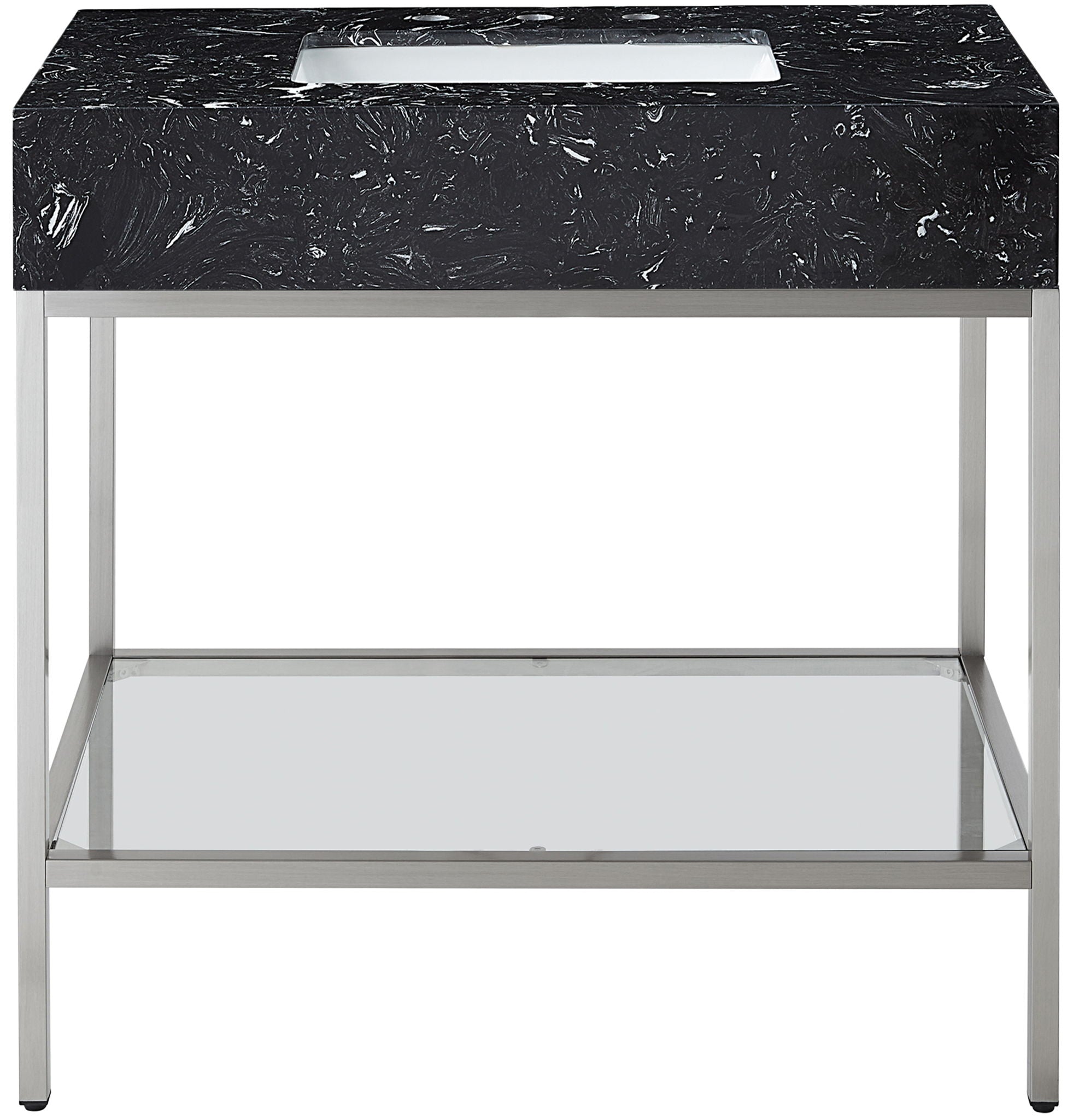 Marmo - Engineered Marble Bathroom Vanity With Chrome Base - Urban Living Furniture (Los Angeles, CA)