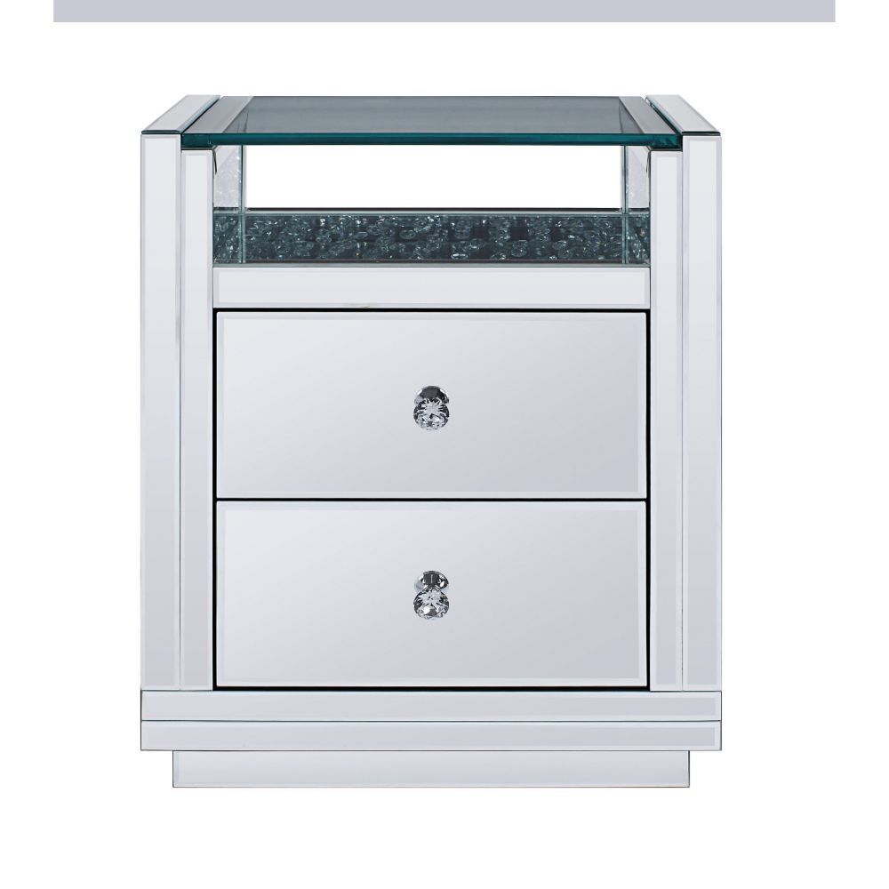 Nysa - 20" X 14" Accent Table - Mirrored & Faux Crystals - Urban Living Furniture (Los Angeles, CA)