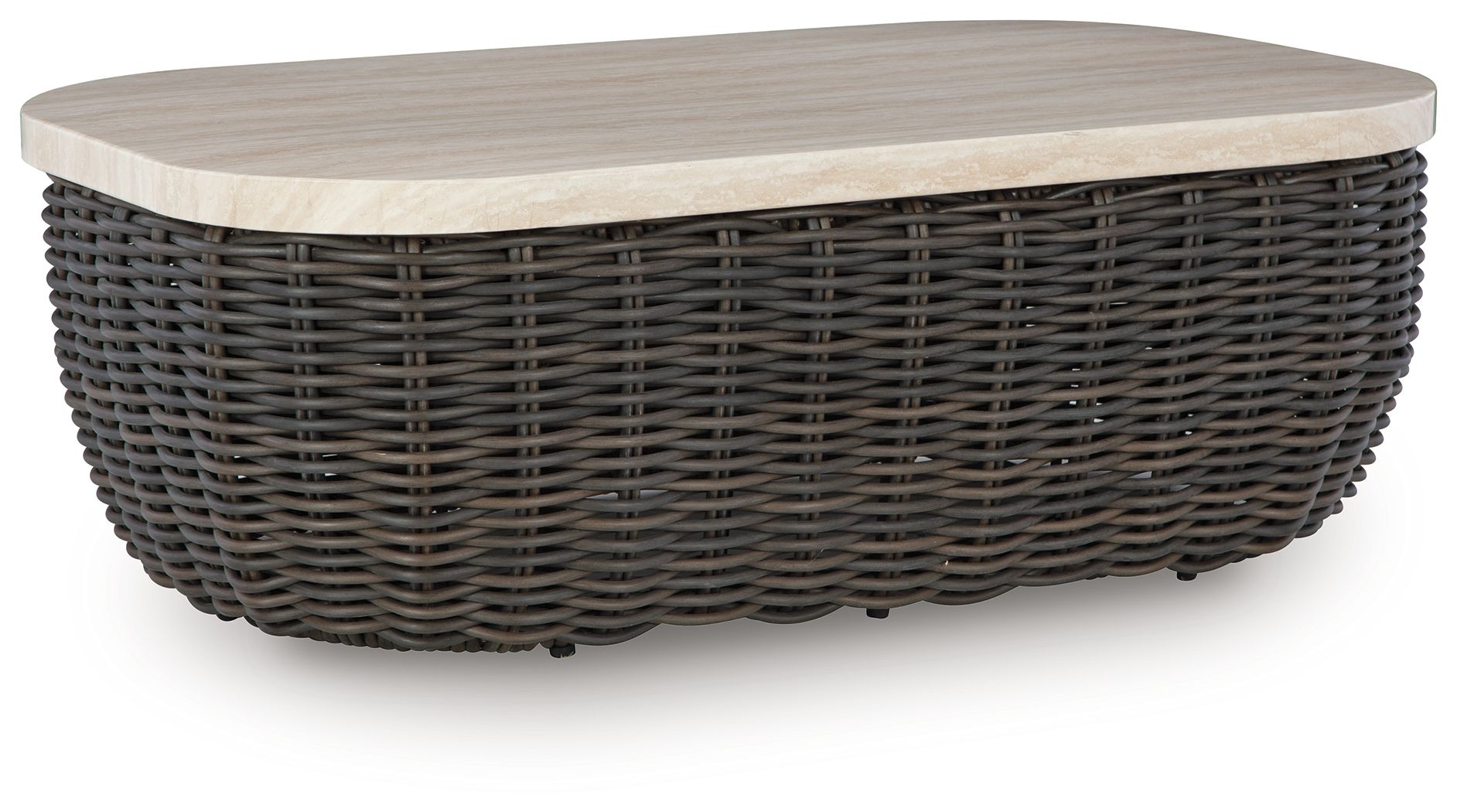 Kimora - Beige / Dark Brown - Rectangular Cocktail Table - Urban Living Furniture (Los Angeles, CA)