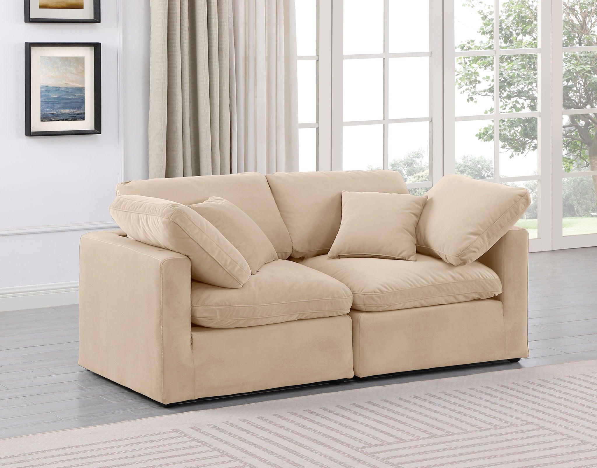 Indulge - Velvet 2 Seat Modular Sofa - Urban Living Furniture (Los Angeles, CA)