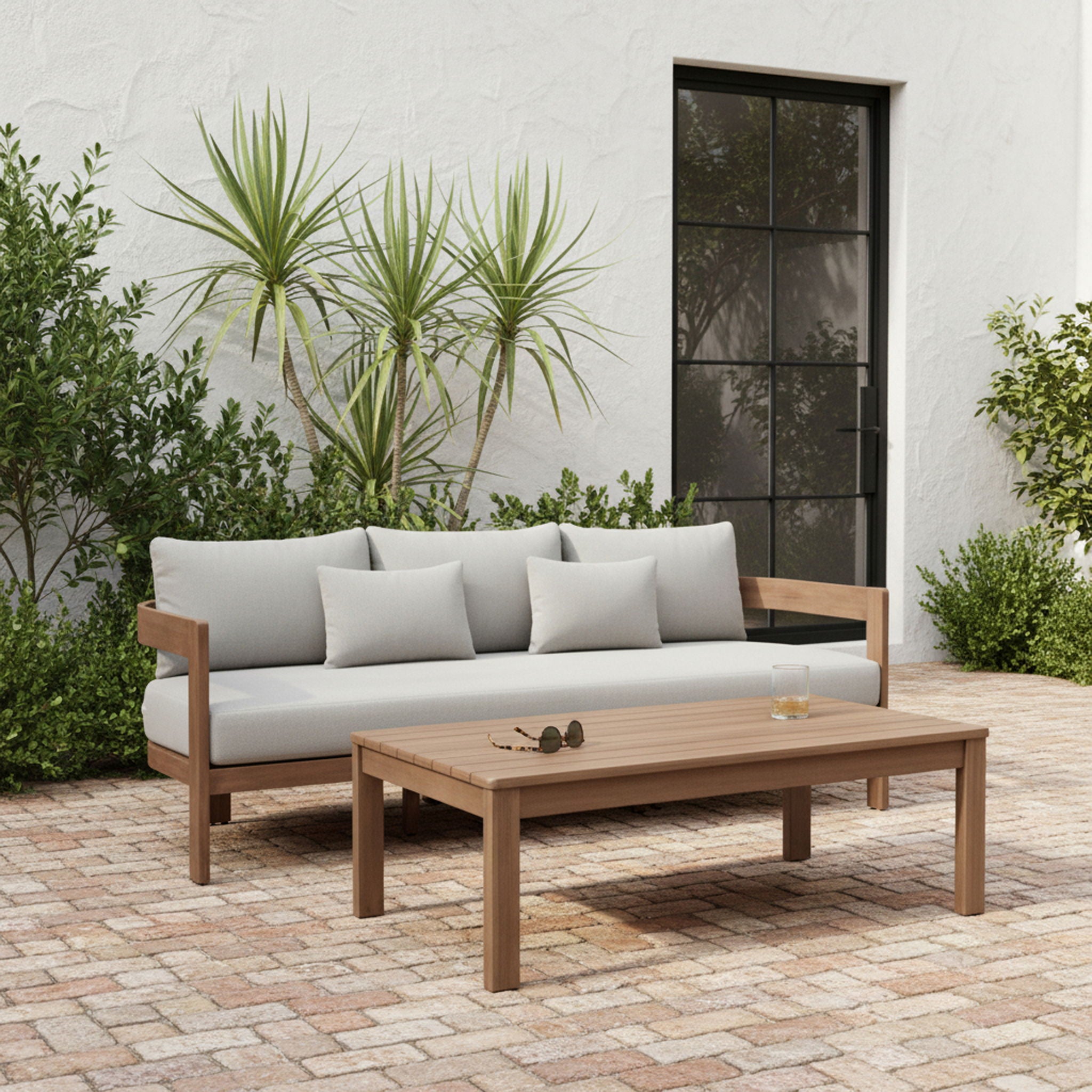 Newport - Water Resistant Fabric 86.75" Upholstered Outdoor Patio Sofa - Urban Living Furniture (Los Angeles, CA)