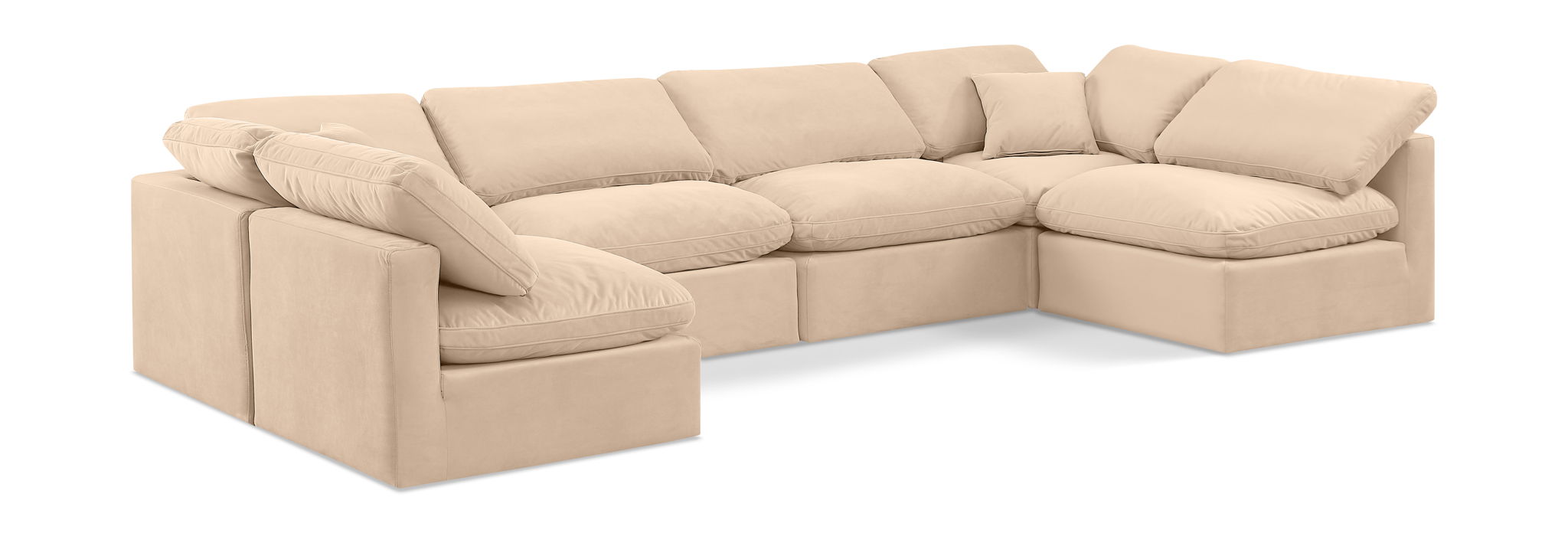Indulge - Velvet 6 Piece Modular U-Shaped Sectional - Urban Living Furniture (Los Angeles, CA)