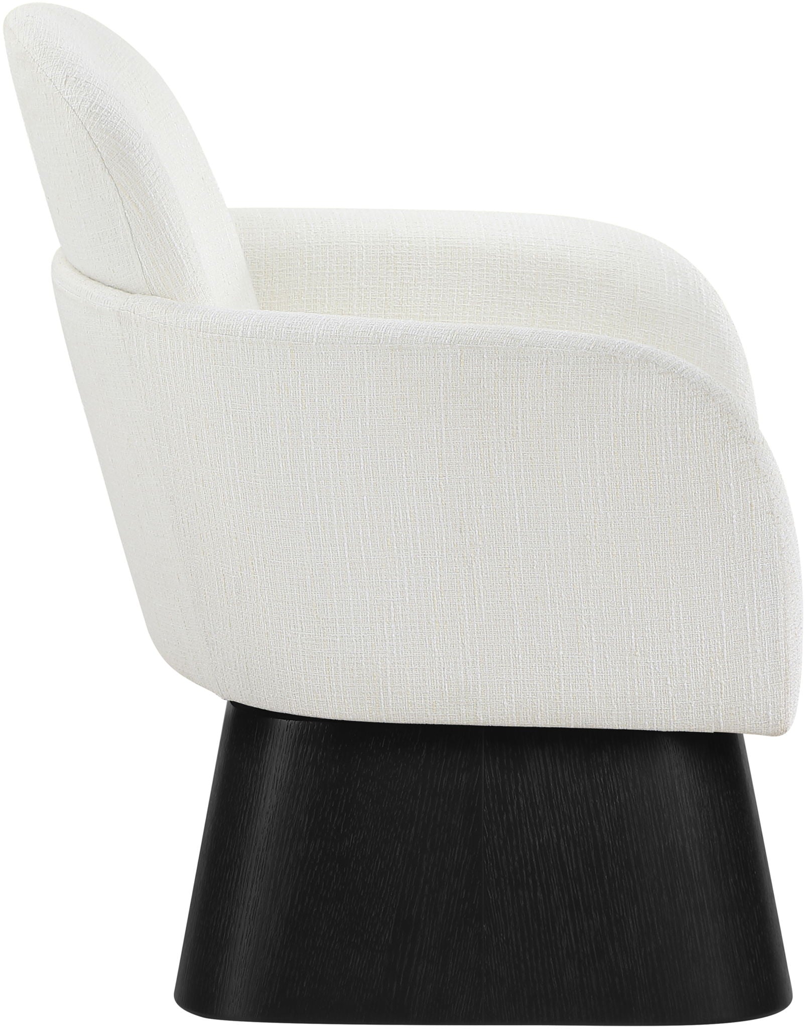 Marlowe - Linen Textured Fabric Upholstered Swivel Accent Chair - Stained Black - Urban Living Furniture (Los Angeles, CA)