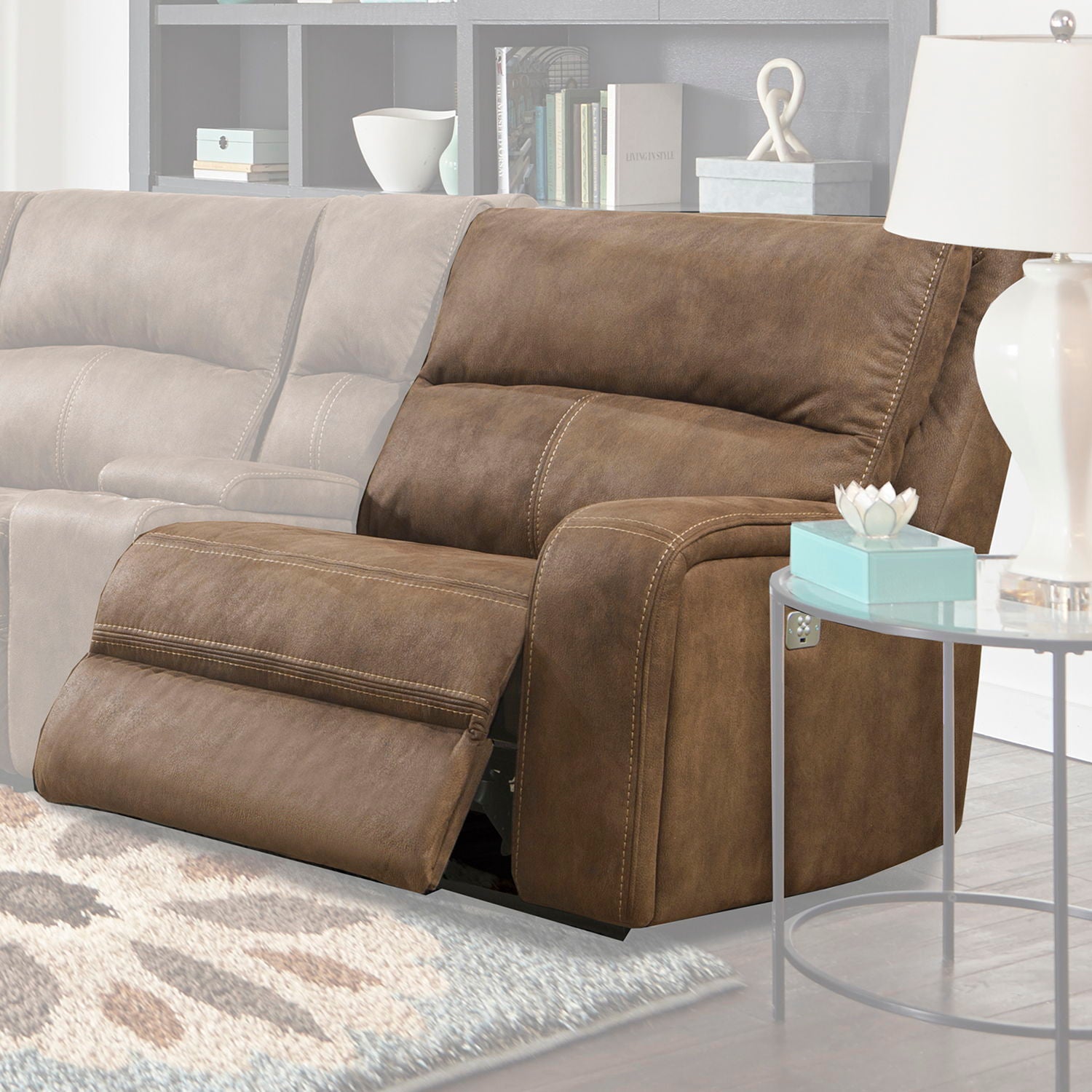 Polaris - Power Right Arm Facing Recliner - Kahlua - Urban Living Furniture (Los Angeles, CA)
