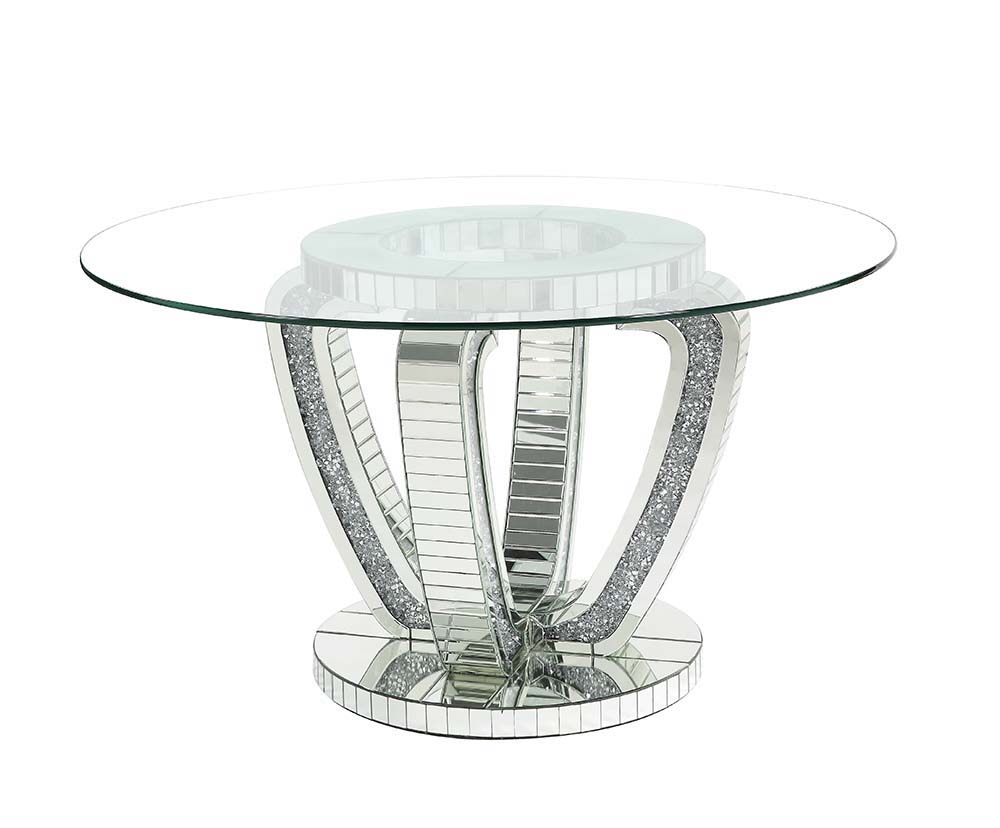 Noralie - Dining Table - Mirrored & Faux Diamonds - Urban Living Furniture (Los Angeles, CA)