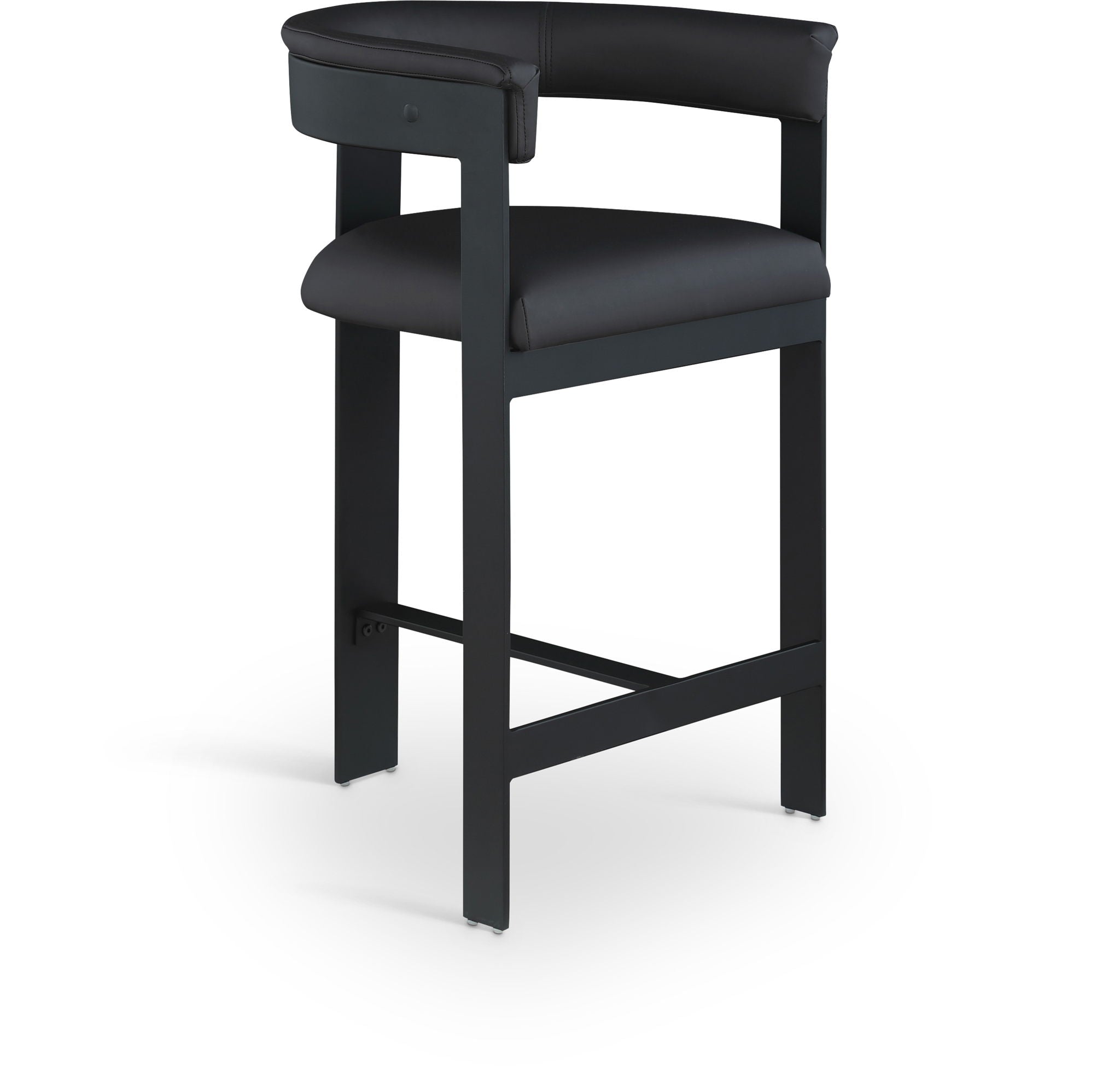 Romeo - Faux Leather Counter Stool With Black Base (Set of 2) - Urban Living Furniture (Los Angeles, CA)
