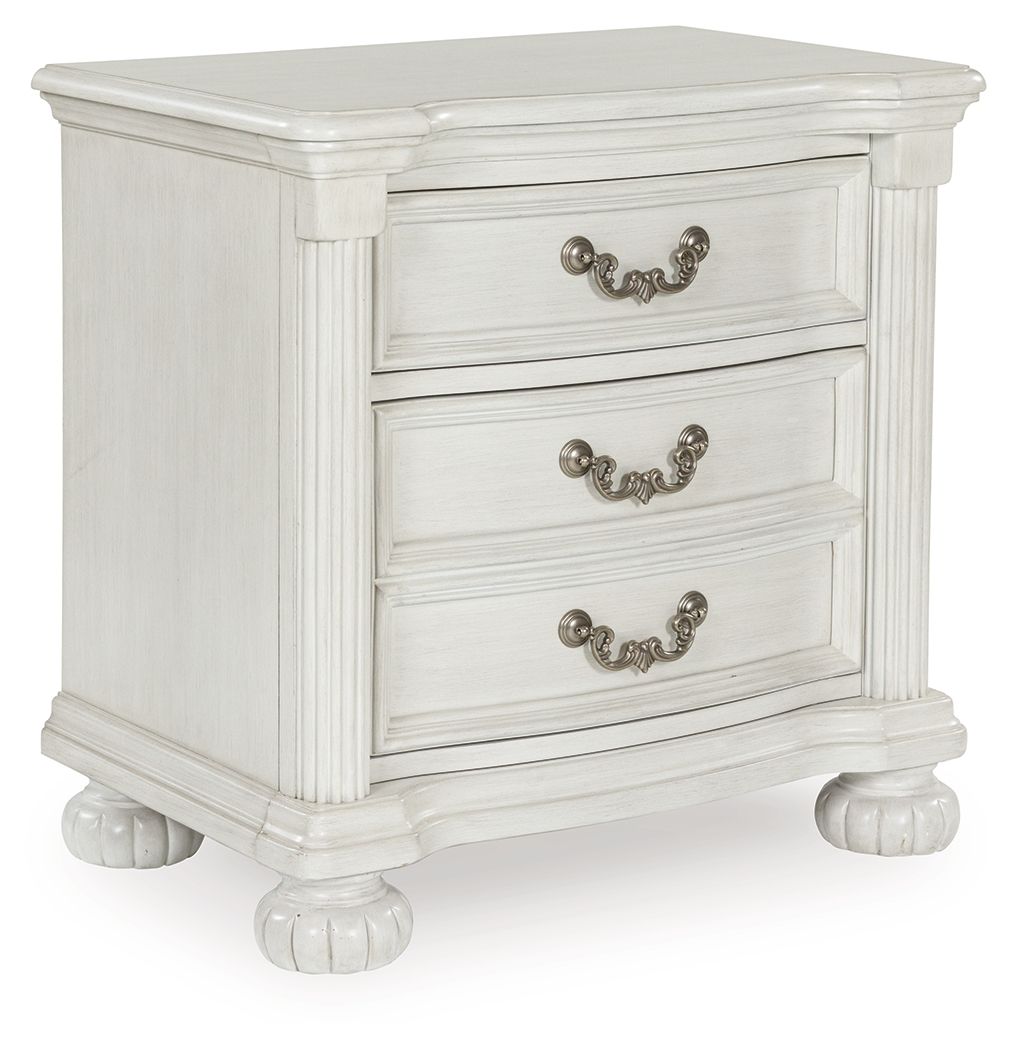 Montelaine - Antique White - Three Drawer Night Stand - Urban Living Furniture (Los Angeles, CA)