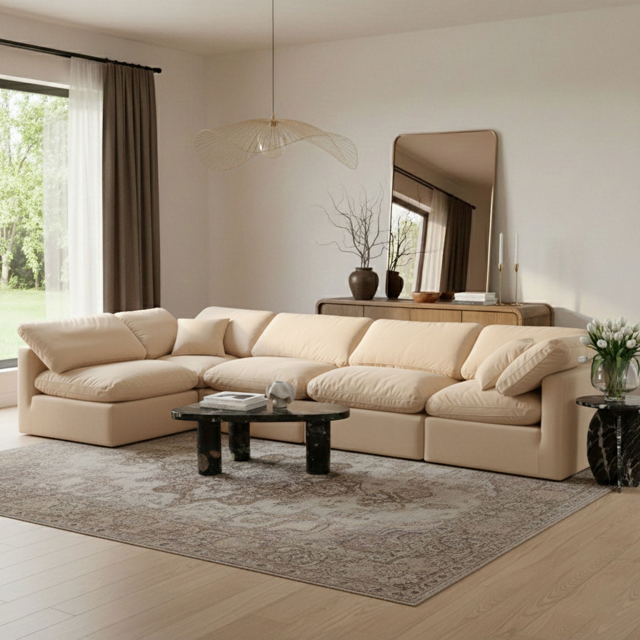 Indulge - Velvet 5 Piece Modular Sectional - Urban Living Furniture (Los Angeles, CA)