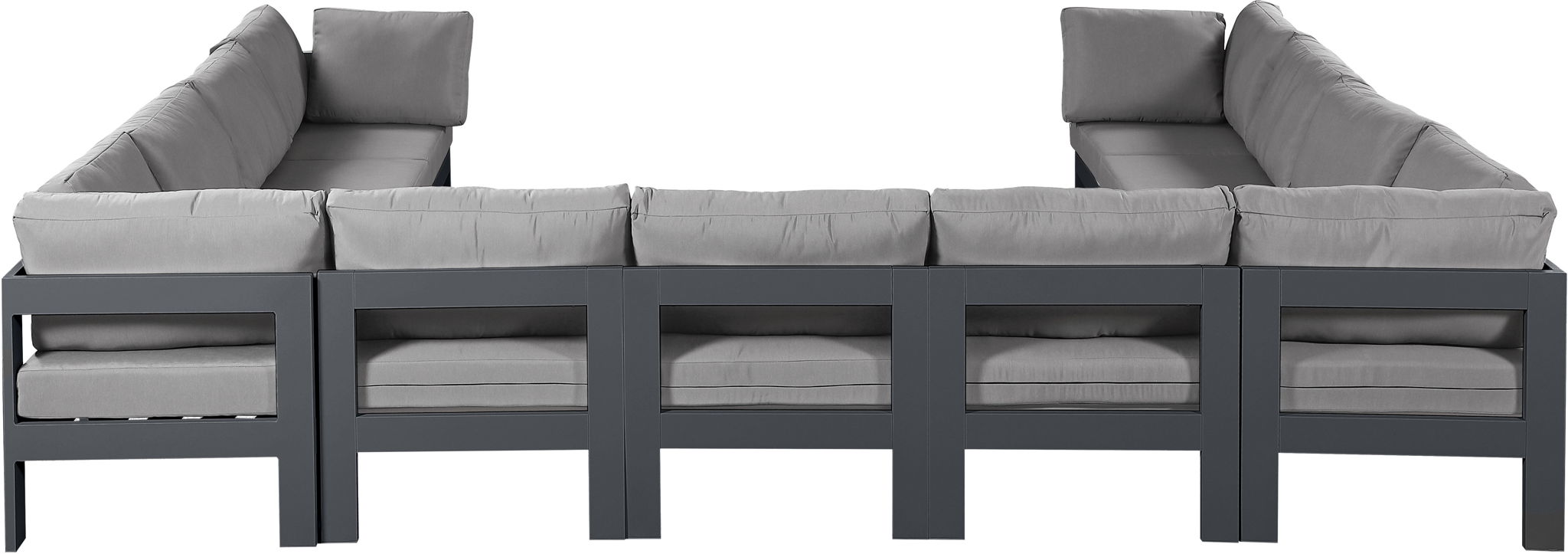 Nizuc - Outdoor Patio 11 Piece Modular Sectional With Gray Frame - Urban Living Furniture (Los Angeles, CA)