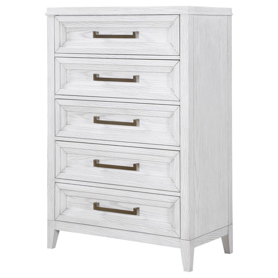Marielle - 5-Drawer Bedroom Chest - Distressed White - Urban Living Furniture (Los Angeles, CA)