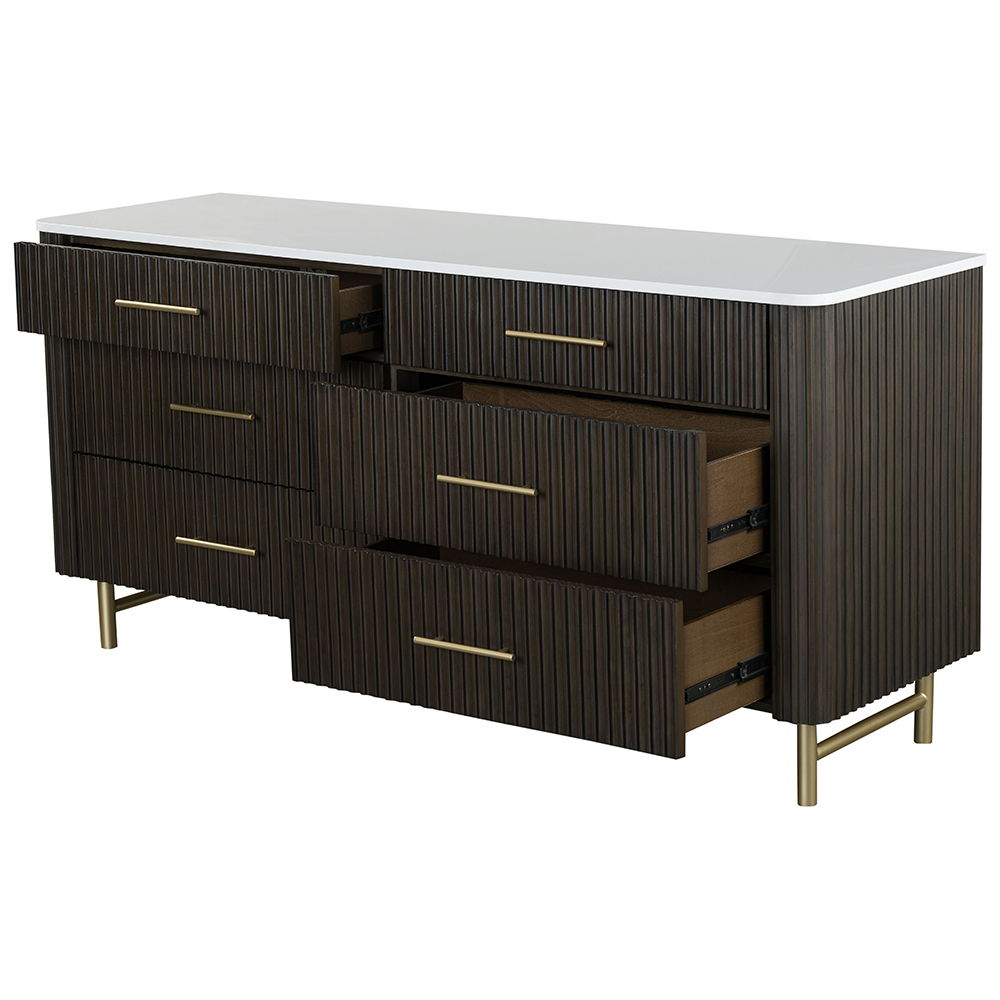 Clayten - Dresser - Marble Top & Espresso - Urban Living Furniture (Los Angeles, CA)