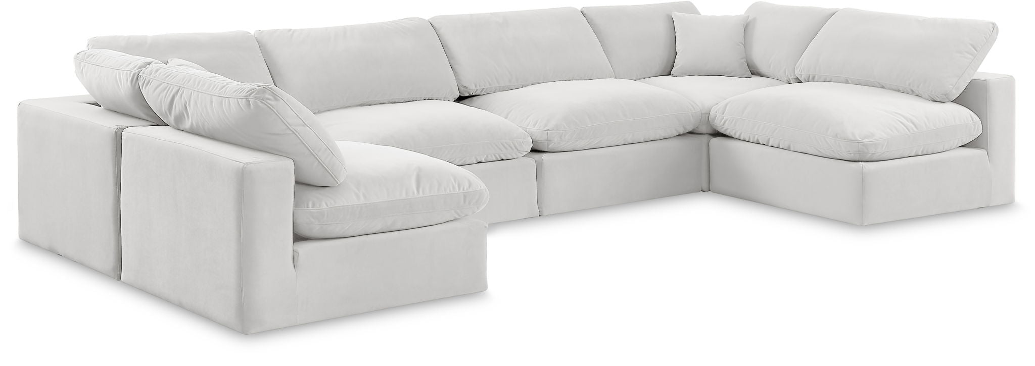 Comfy - 6 Piece Velvet Modular Armless Sectional - Urban Living Furniture (Los Angeles, CA)